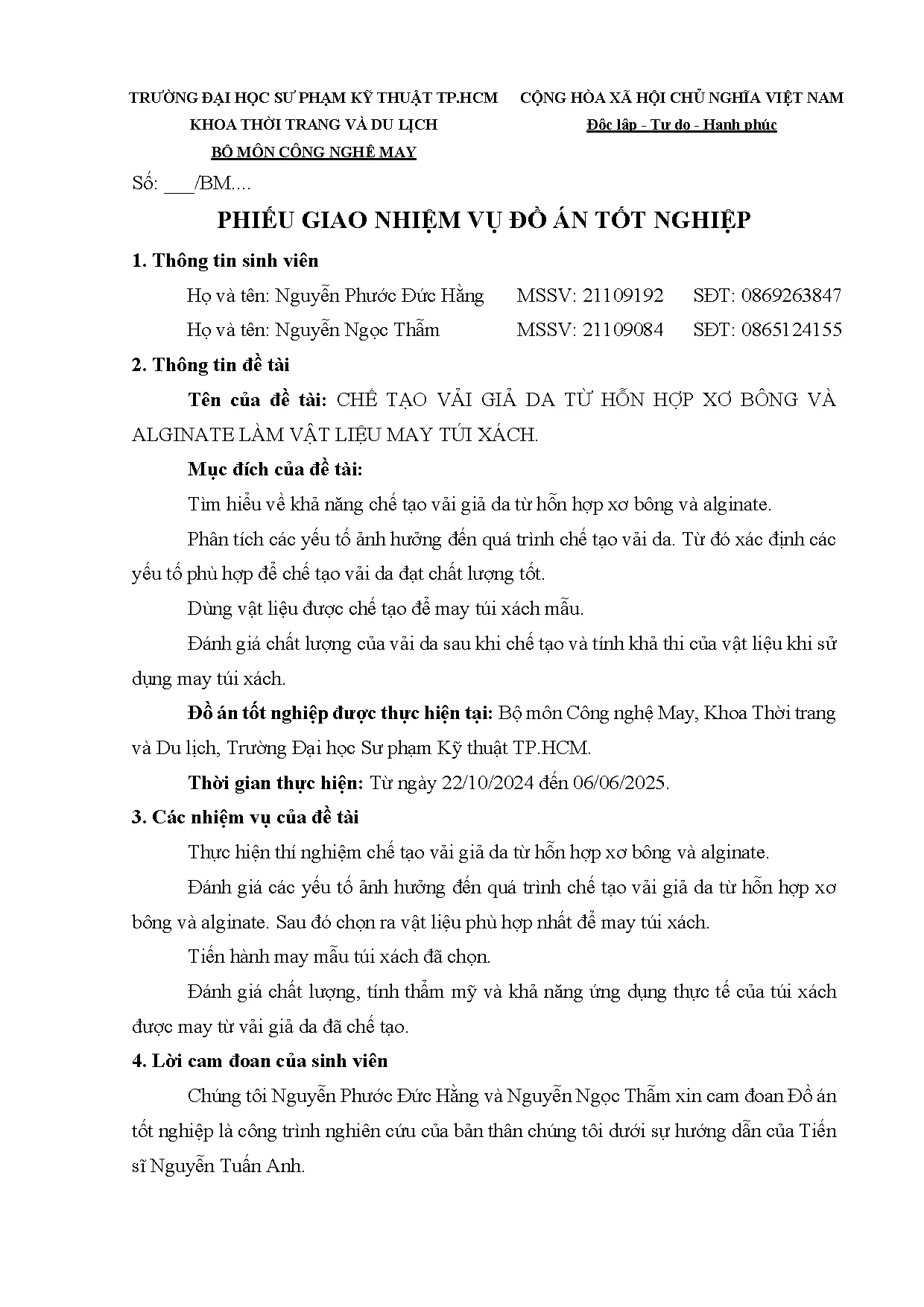 Đồ án tốt nghiệp - Chế tạo vải giả da từ hỗn hợp xơ bông và Alginate làm vật liệu may túi xách - Trang 3