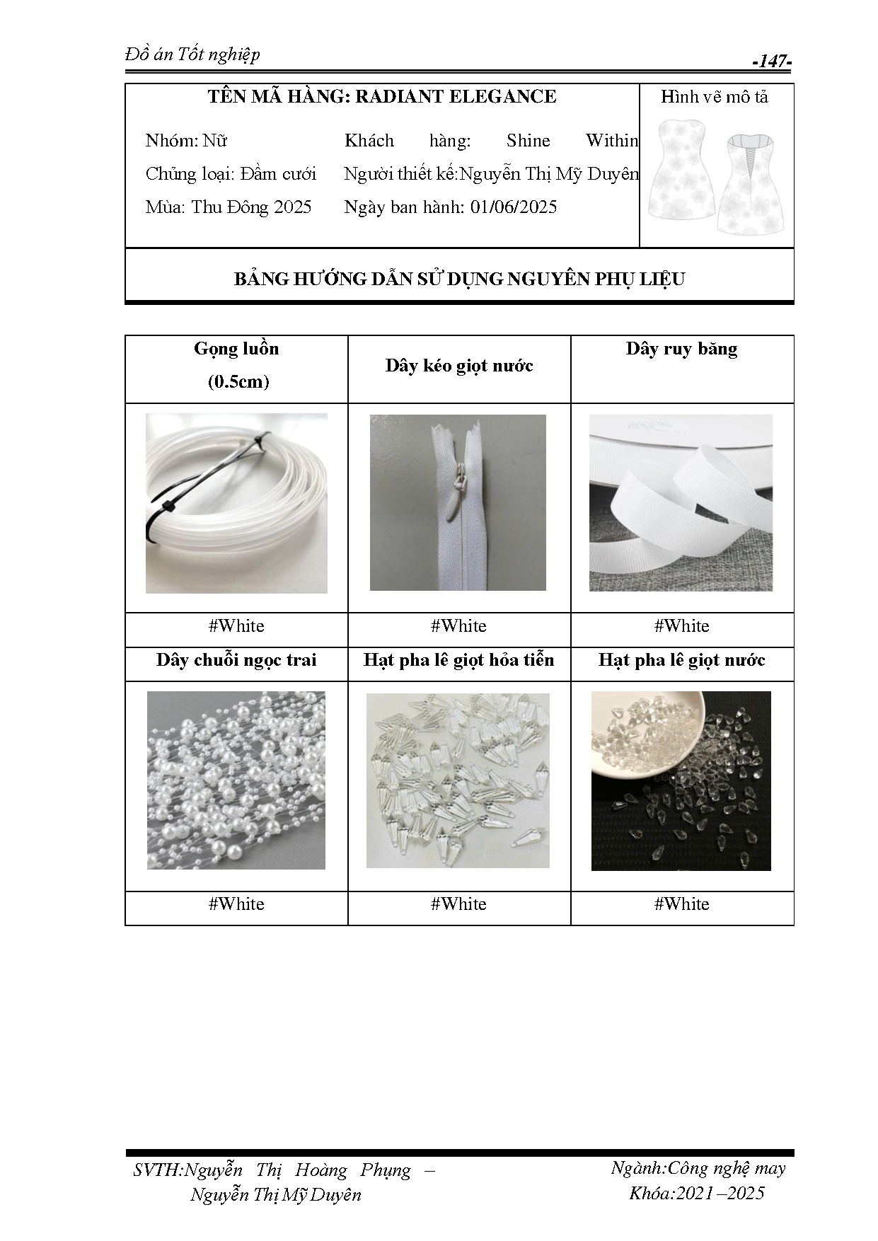 Đồ án tốt nghiệp - Thiết kế trang phục cưới After Party cho cô dâu theo phong cách Glamorous - Trang 168