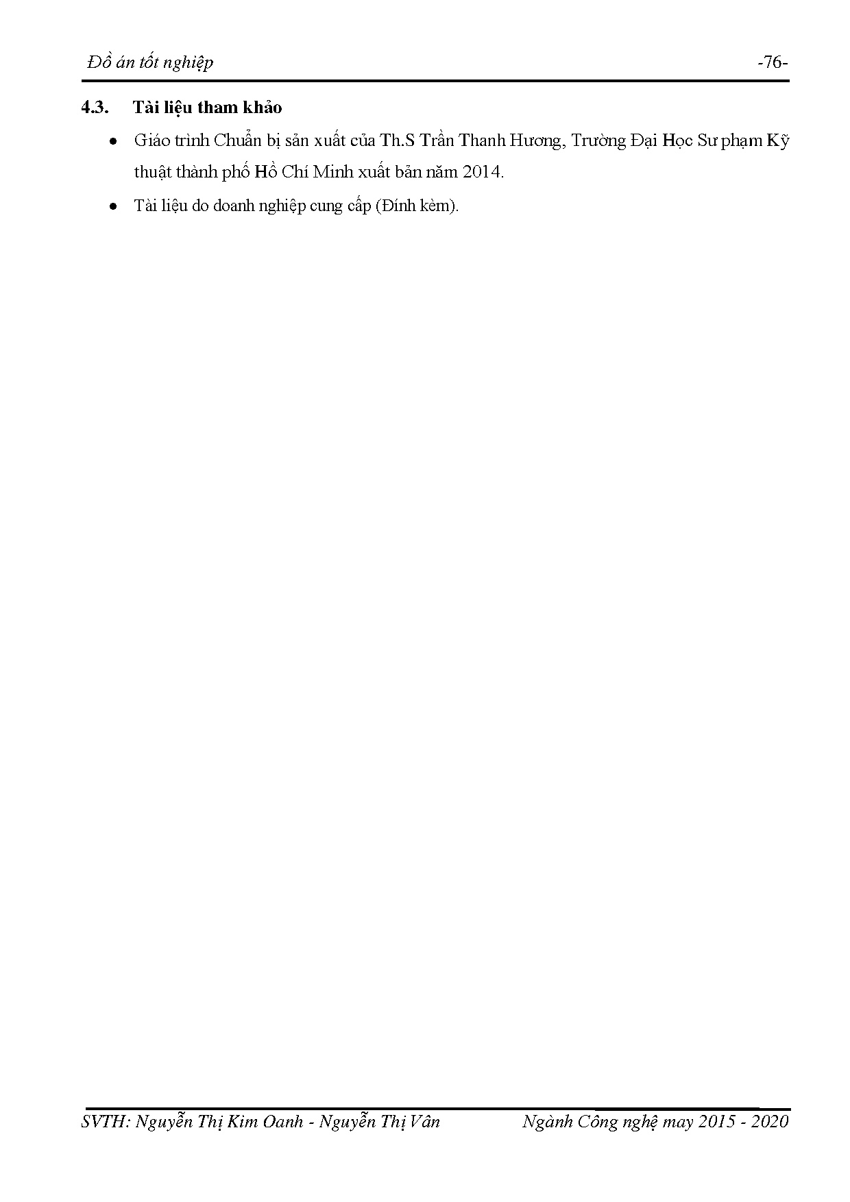 Đồ án tốt nghiệp - Tìm hiểu quy trình và công thức tính độ co cho sản phẩm Jeans trước và sau wash - Trang 79