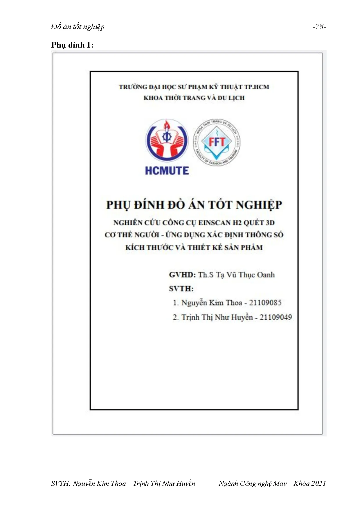 Đồ án tốt nghiệp - Nghiên cứu công cụ EINSCAN H2 quét 3D cơ thể người - ứng dụng xác định TSKTVTKSP - Trang 93