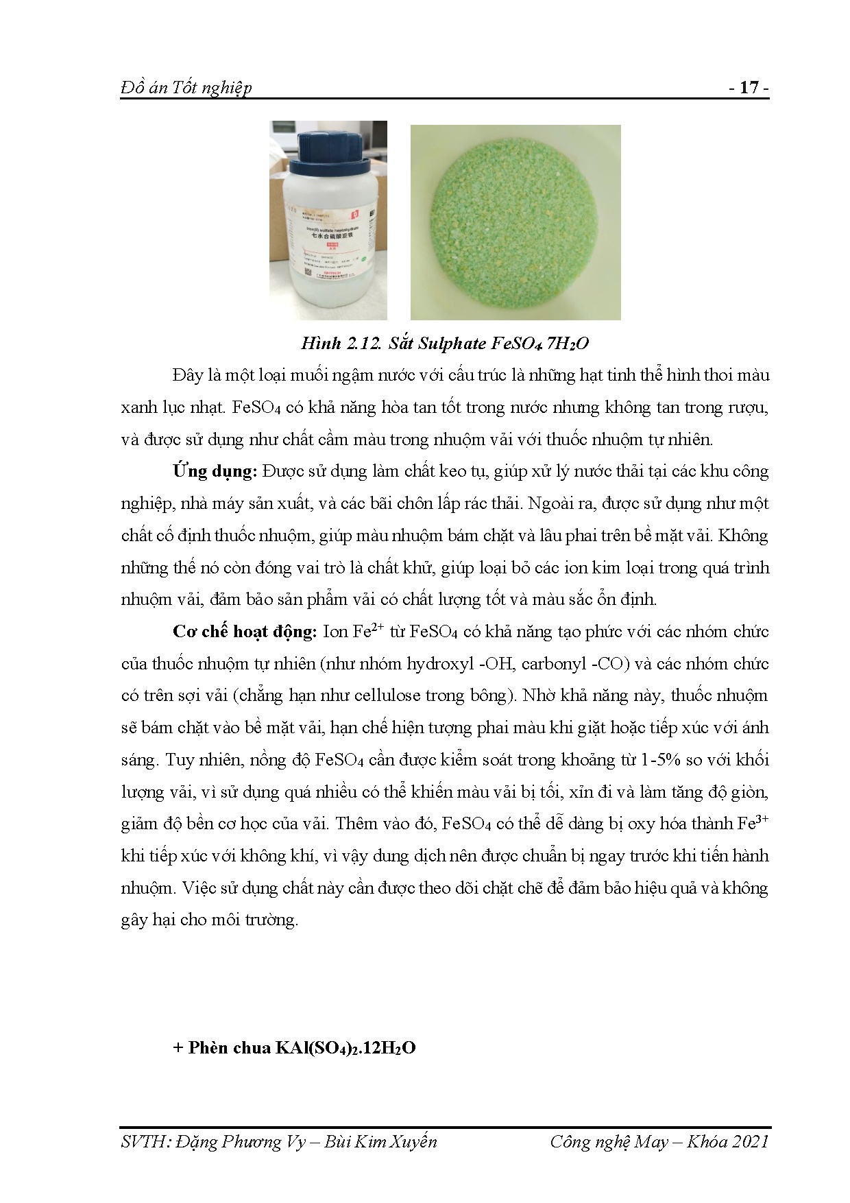 Đồ án tốt nghiệp - Nghiên cứu nhuộm vải bông bằng dịch chiết từ bắp cải tím - Trang 43