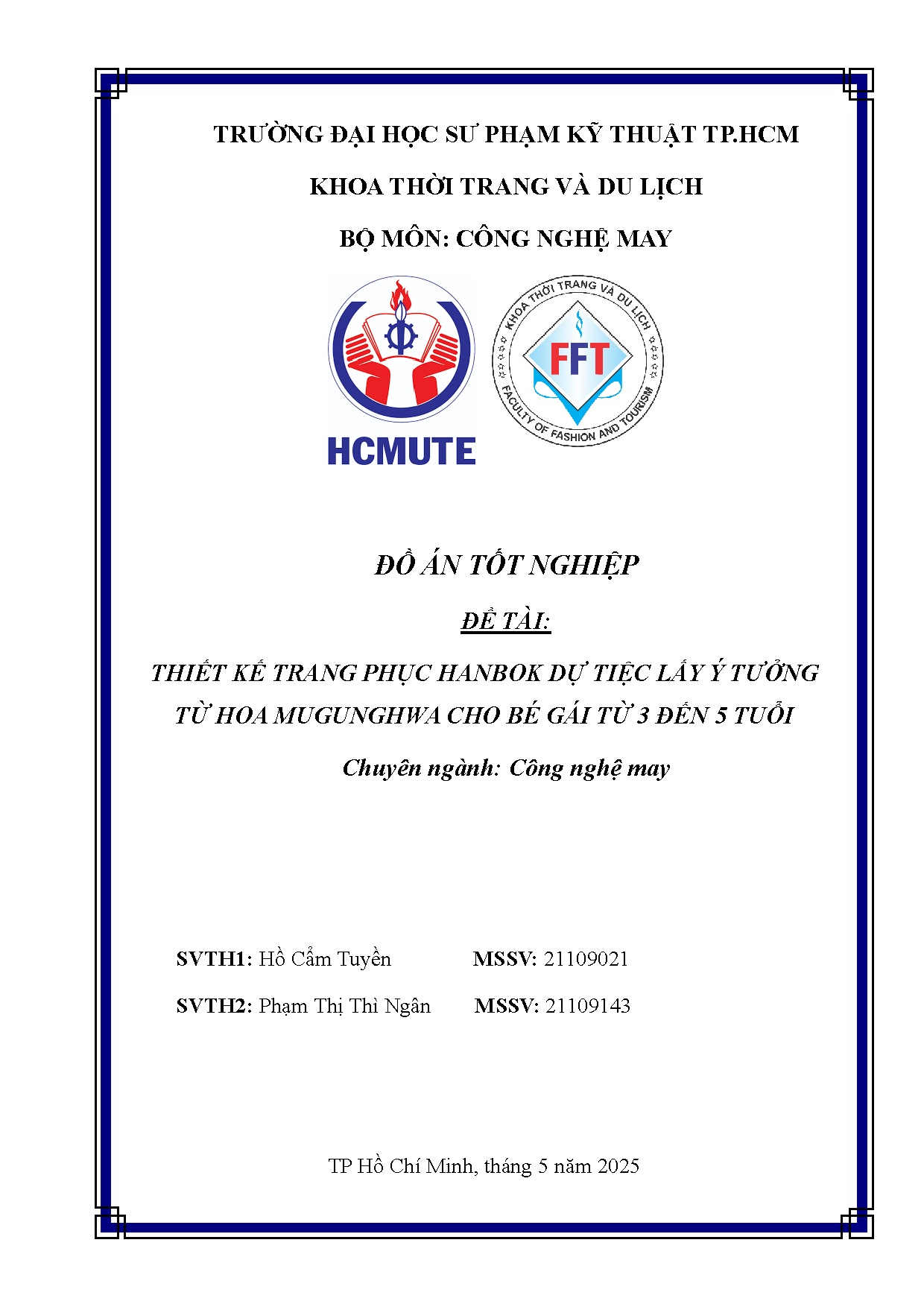 Đồ án tốt nghiệp - Thiết kế trang phục Hanbok dự tiệc lấy ý tưởng từ hoa Mugunghwa cho bé GT 3 Đ 5 T