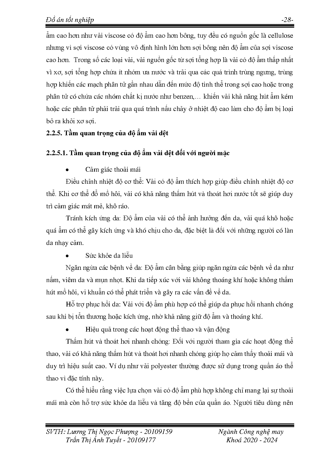 Đồ án tốt nghiệp - Nghiên cứu các yếu tố ảnh hưởng đến độ ẩm của vải dệt - Trang 47