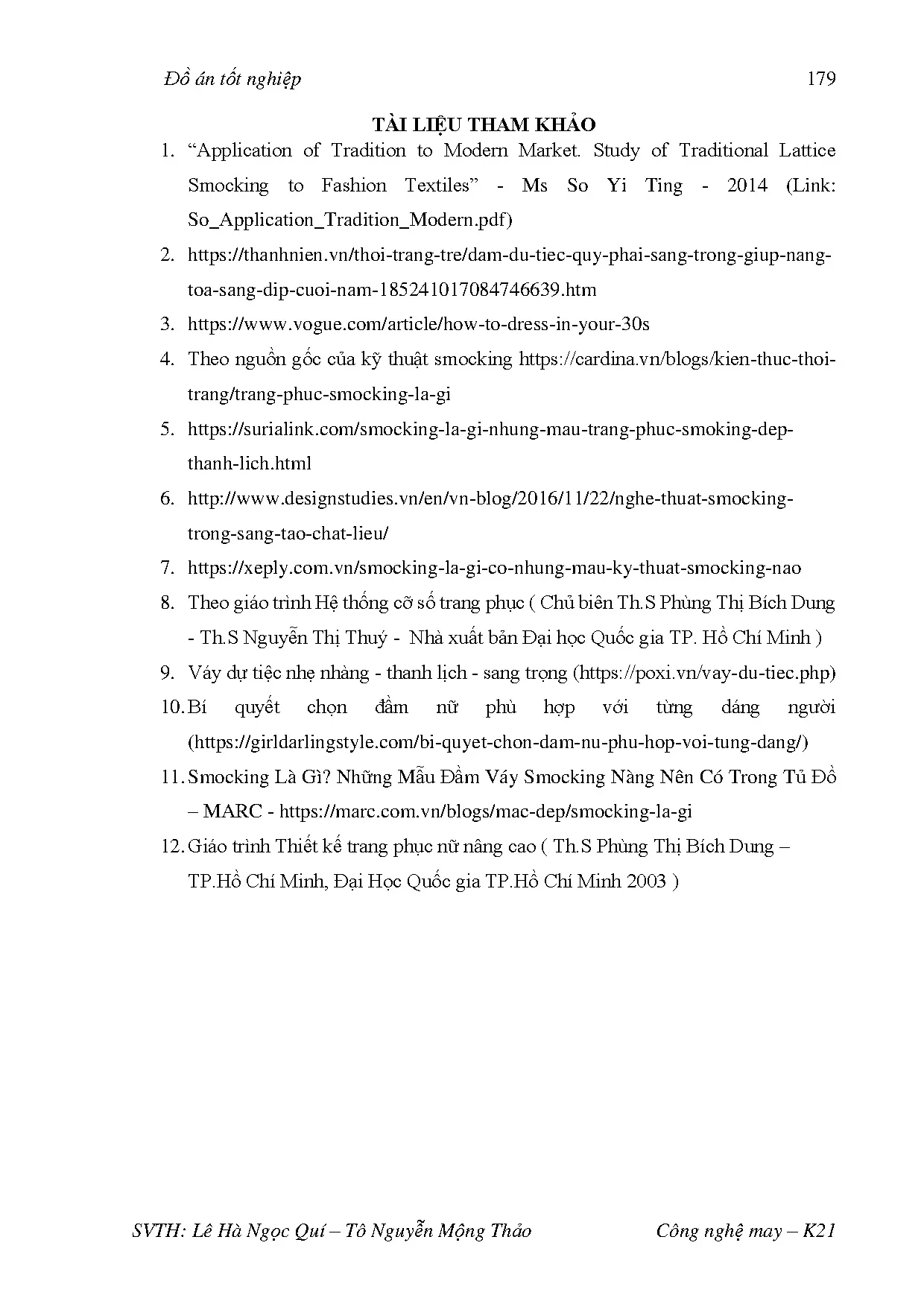 Đồ án tốt nghiệp - Thiết kế đầm dự tiệc lấy ý tưởng từ nghệ thuật Smocking theo phong CHCNT 2 – 3 T - Trang 196