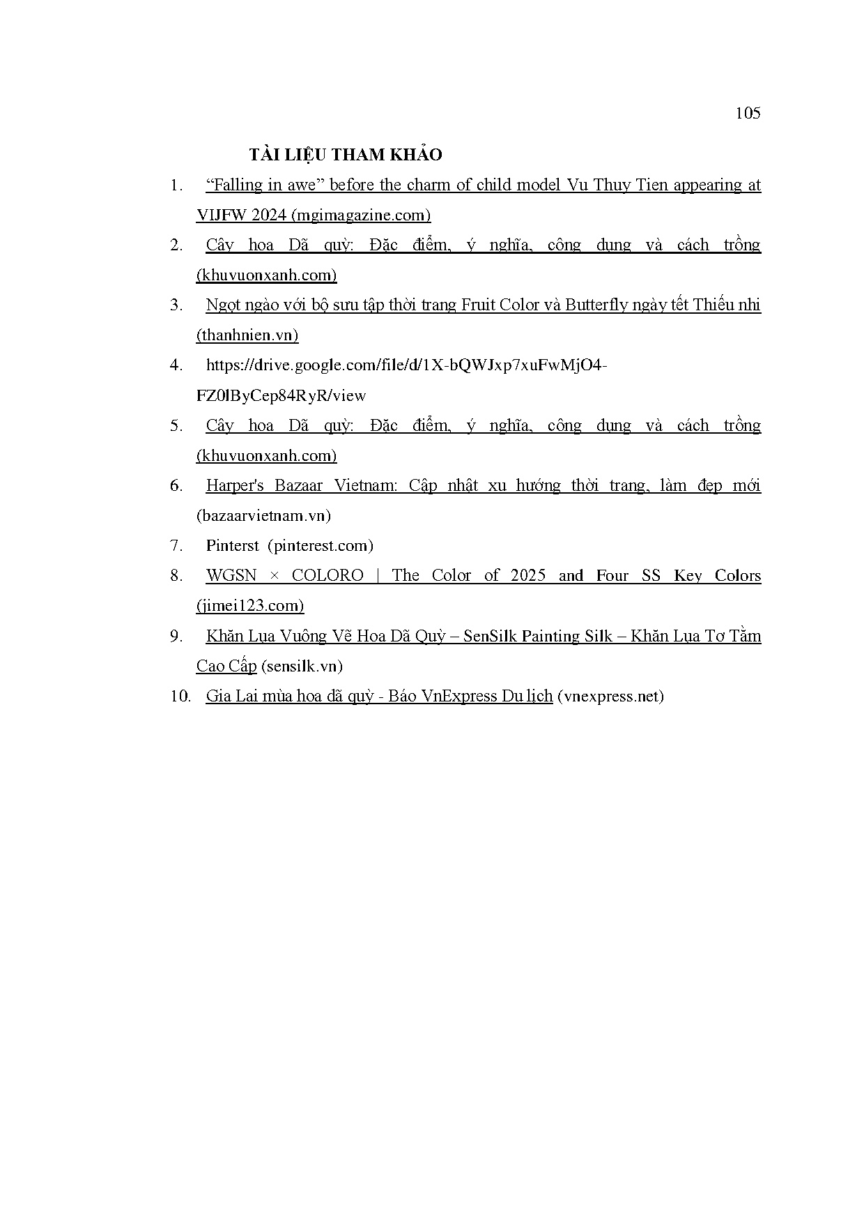 Đồ án tốt nghiệp - Thiết kế trang phục trẻ em từ 9 - 13 tuổi lấy cảm hứng từ mùa hoa Dã Quỳ TNCĐY - Trang 118