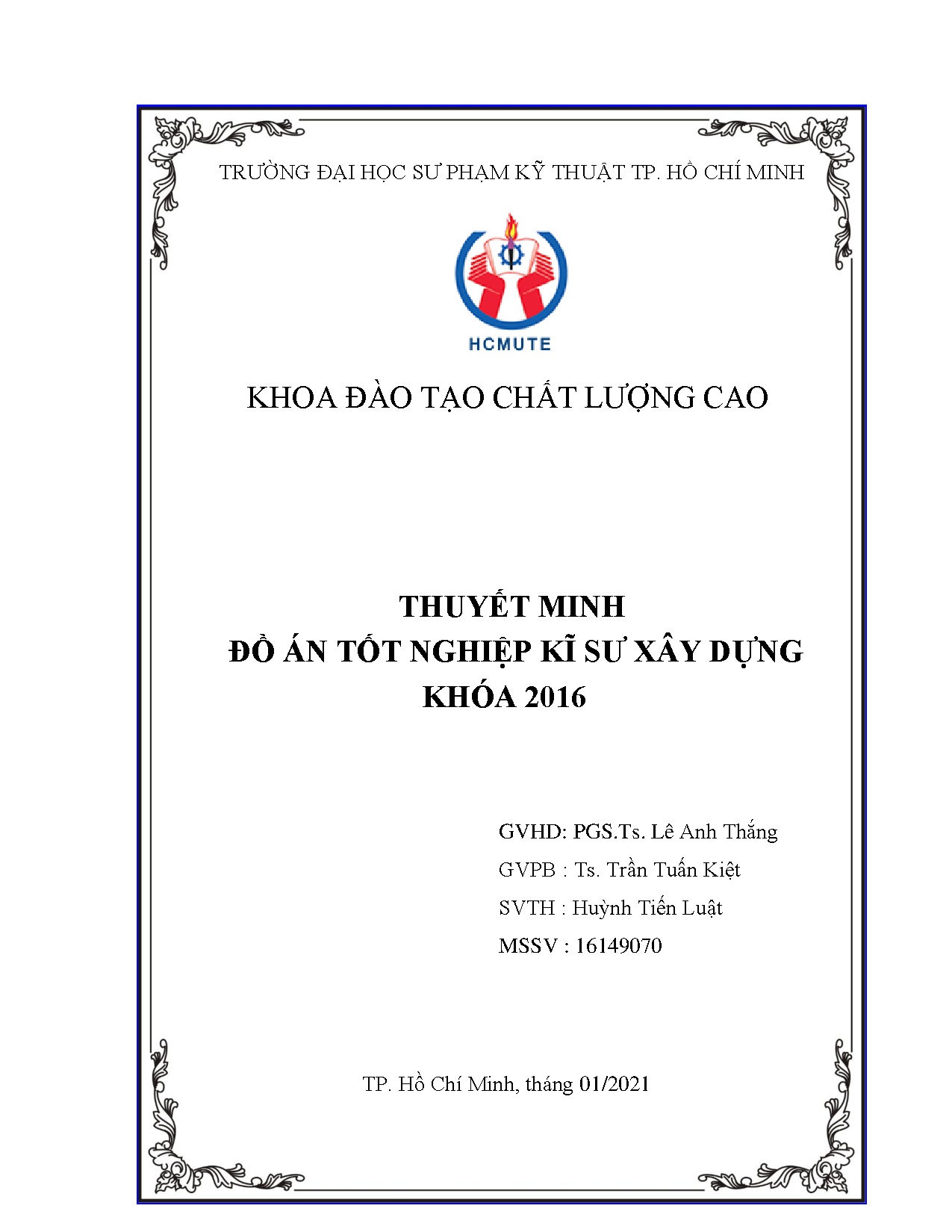 Đồ án tốt nghiệp - Chung cư Thái An1