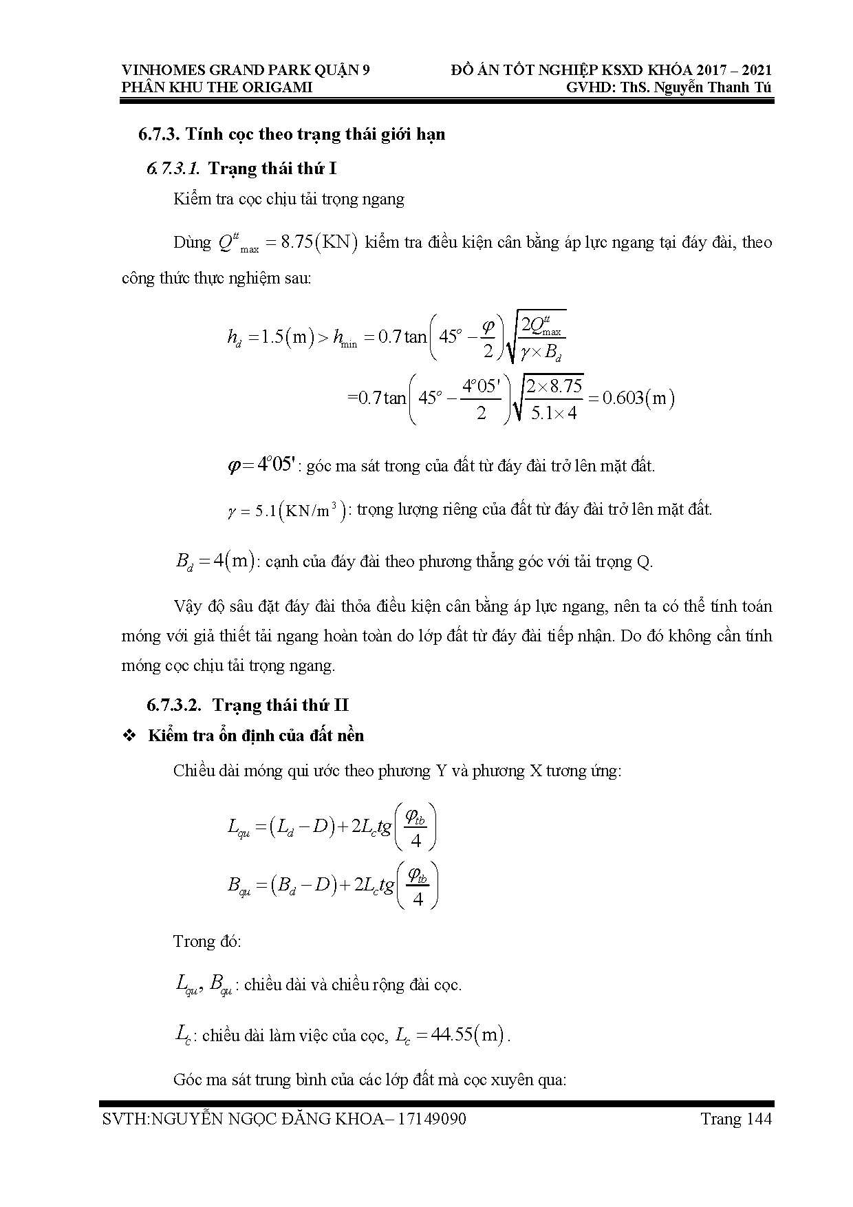 Đồ án tốt nghiệp - Thiết kế chung cư Vinhomes Grand Park - Trang 147