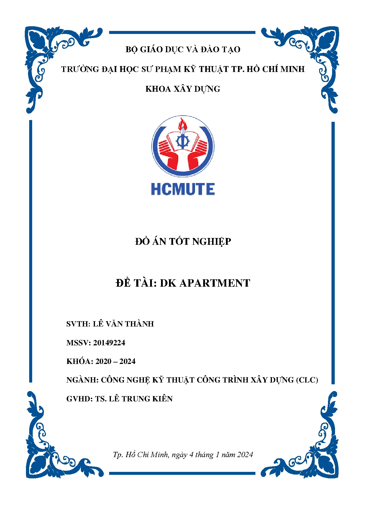 Đồ án tốt nghiệp - DK Apartment