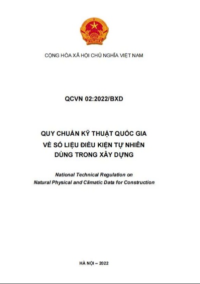 QCVN 02_2022-QUY CHUẨN KỸ THUẬT QUỐC GIA VỀ SỐ LIỆU ĐIỀU KIỆN TỰ NHIÊN  DÙNG TRONG XÂY DỰNG