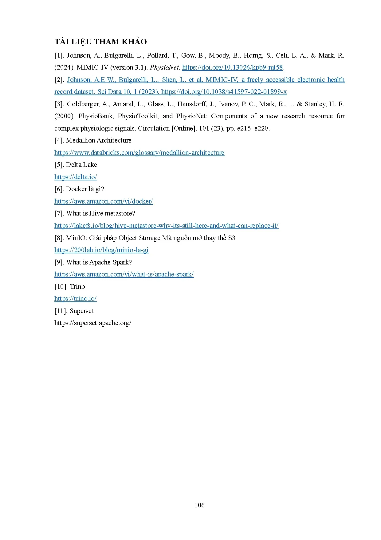 Đồ án tốt nghiệp - Tối ưu hóa lưu trữ và phân tích dữ liệu y tế với kiến trúc Data Lakehouse - Trang 110