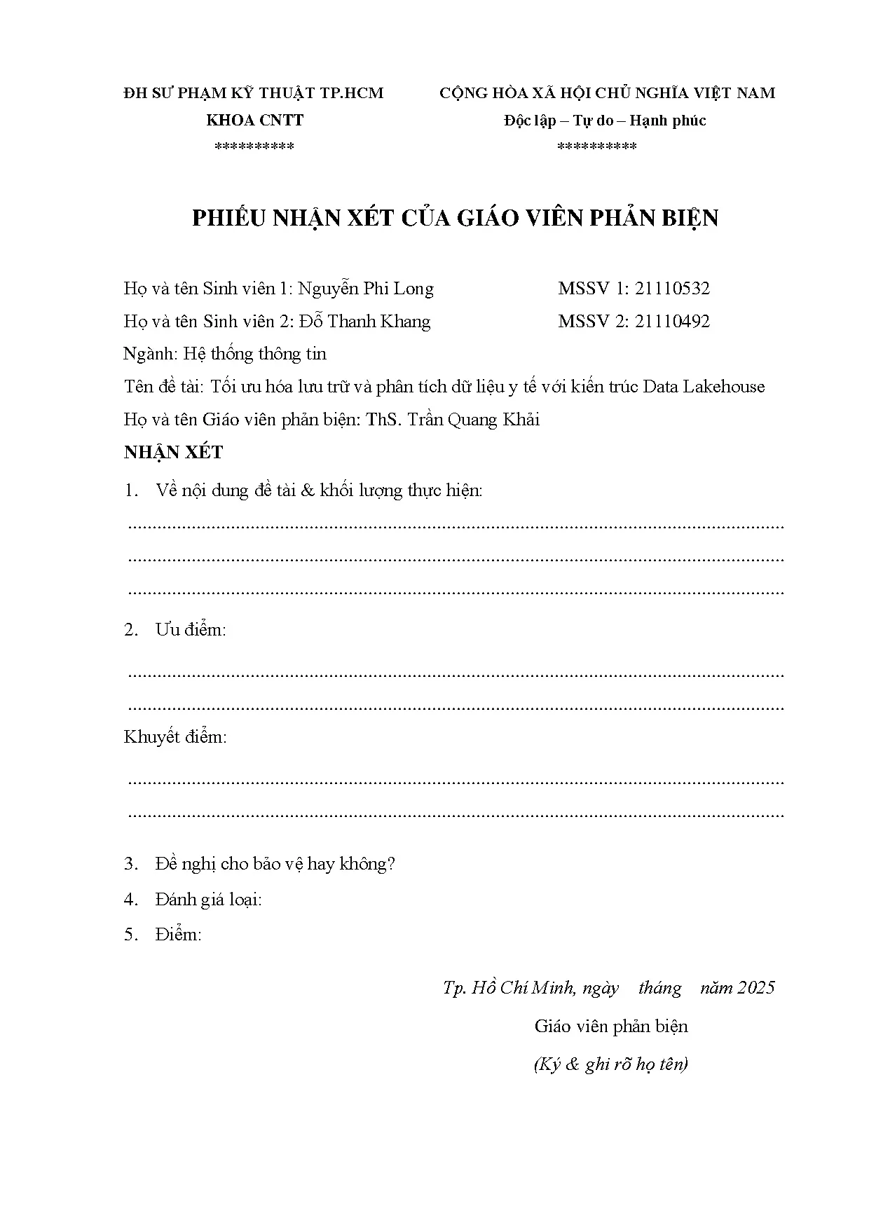 Đồ án tốt nghiệp - Tối ưu hóa lưu trữ và phân tích dữ liệu y tế với kiến trúc Data Lakehouse - Trang 4