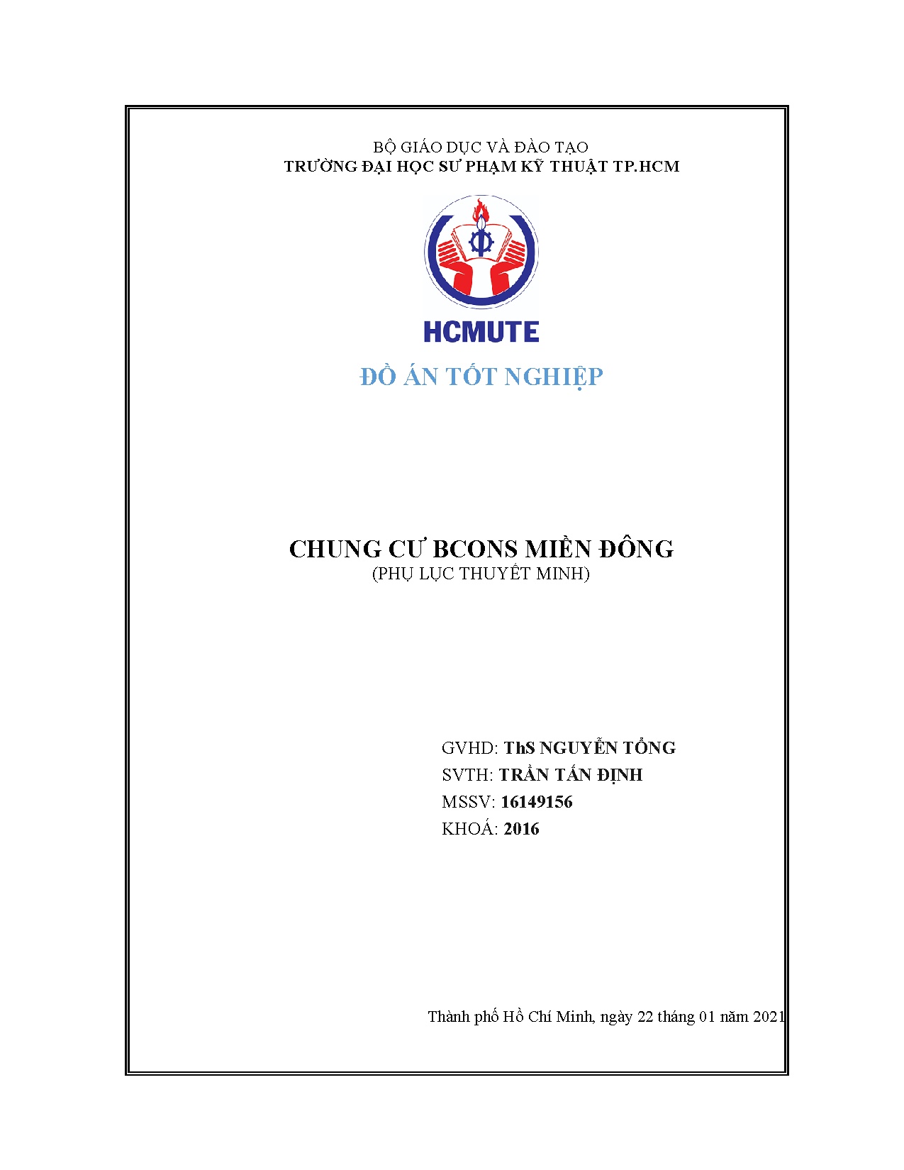 Đồ án tốt nghiệp - Chung cư BCONS Miền Đông