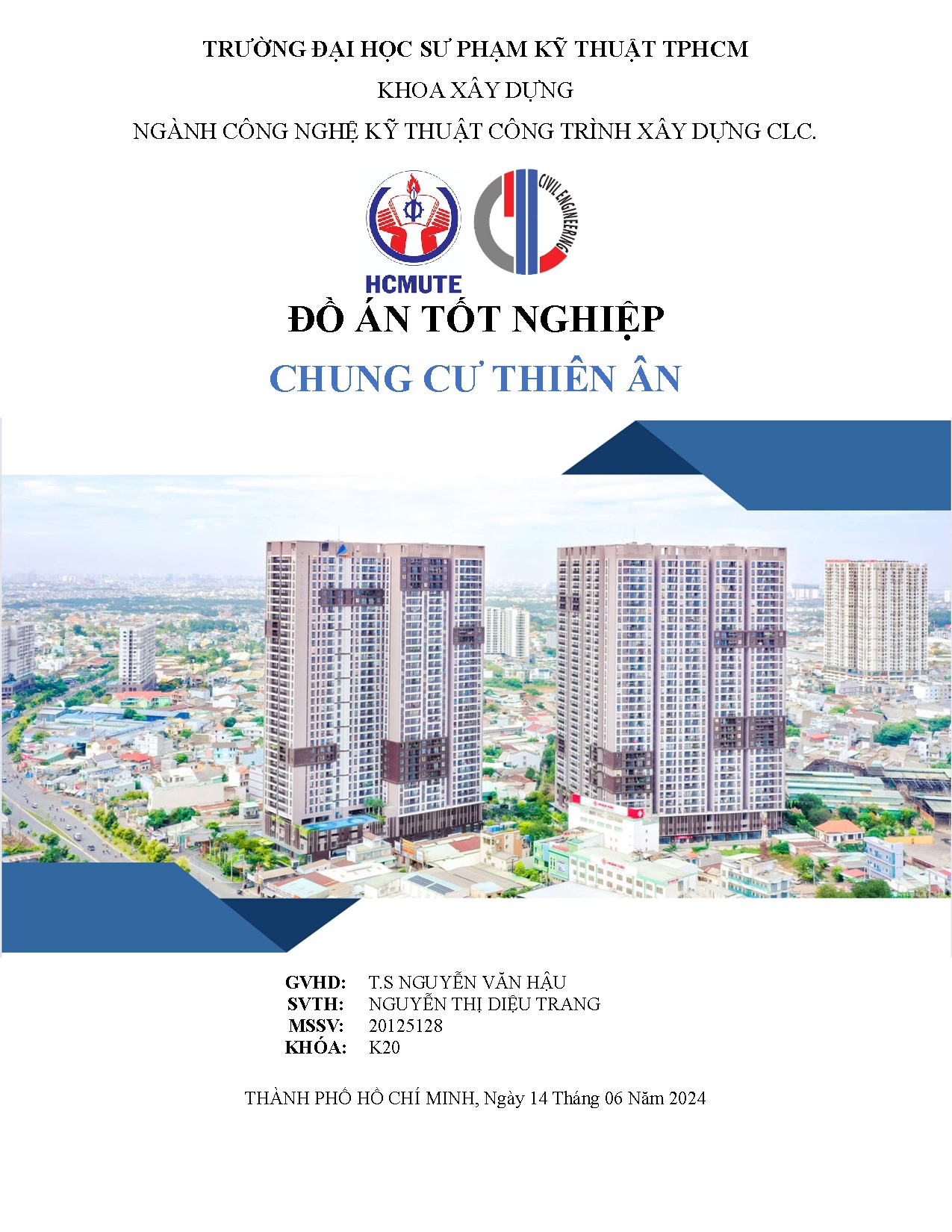 Đồ án tốt nghiệp - Chung cư Thiên Ân