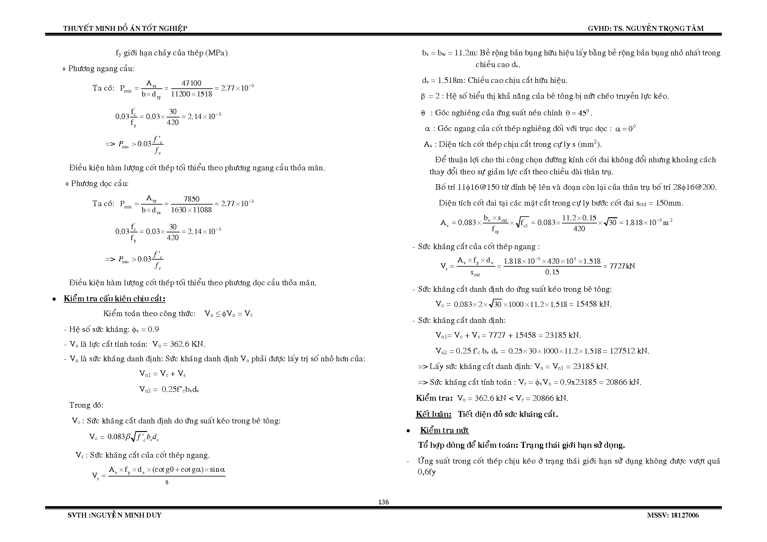 Đồ án tốt nghiệp - Thiết kế kết cấu cầu dầm Super - T căng trước - Trang 138