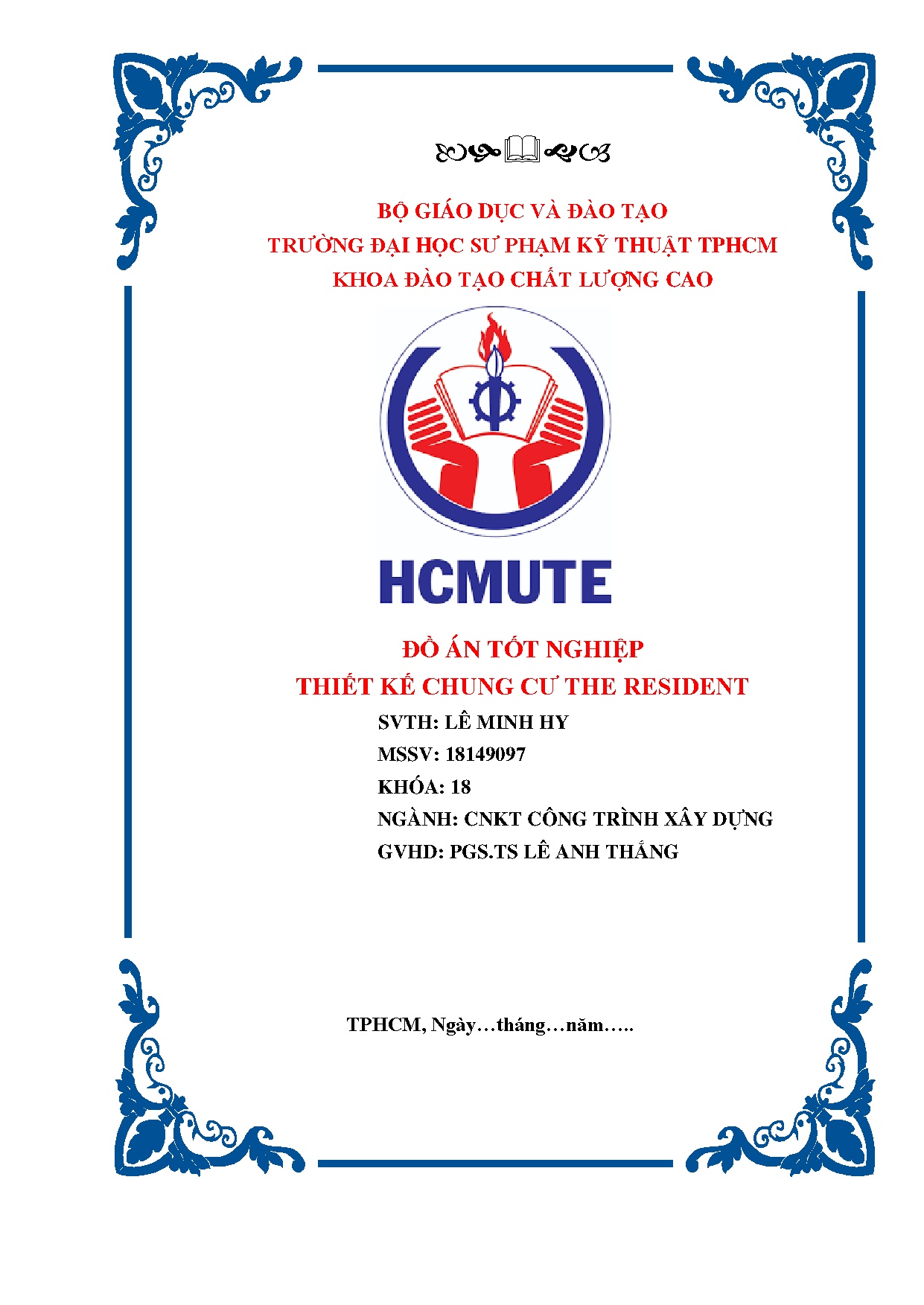 Đồ án tốt nghiệp - Thiết kế chung cư The Resident