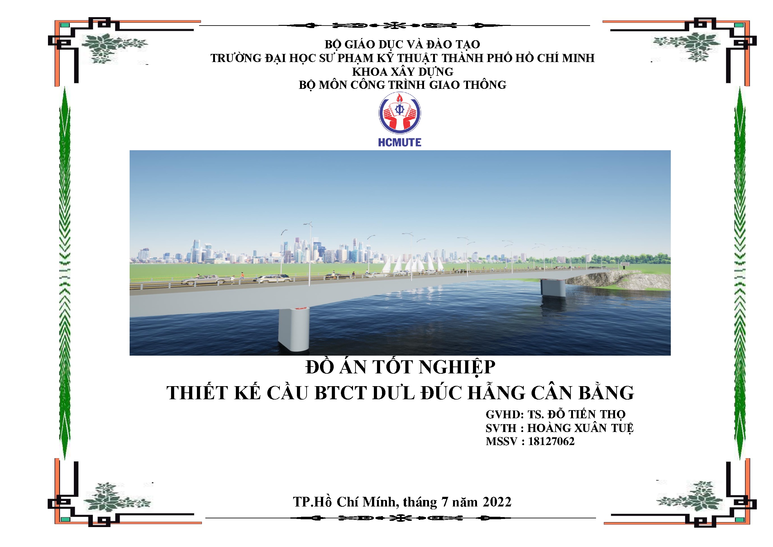 Đồ án tốt nghiệp - Thiết kế cầu BTCT DƯL đúc hẫng cân bằng