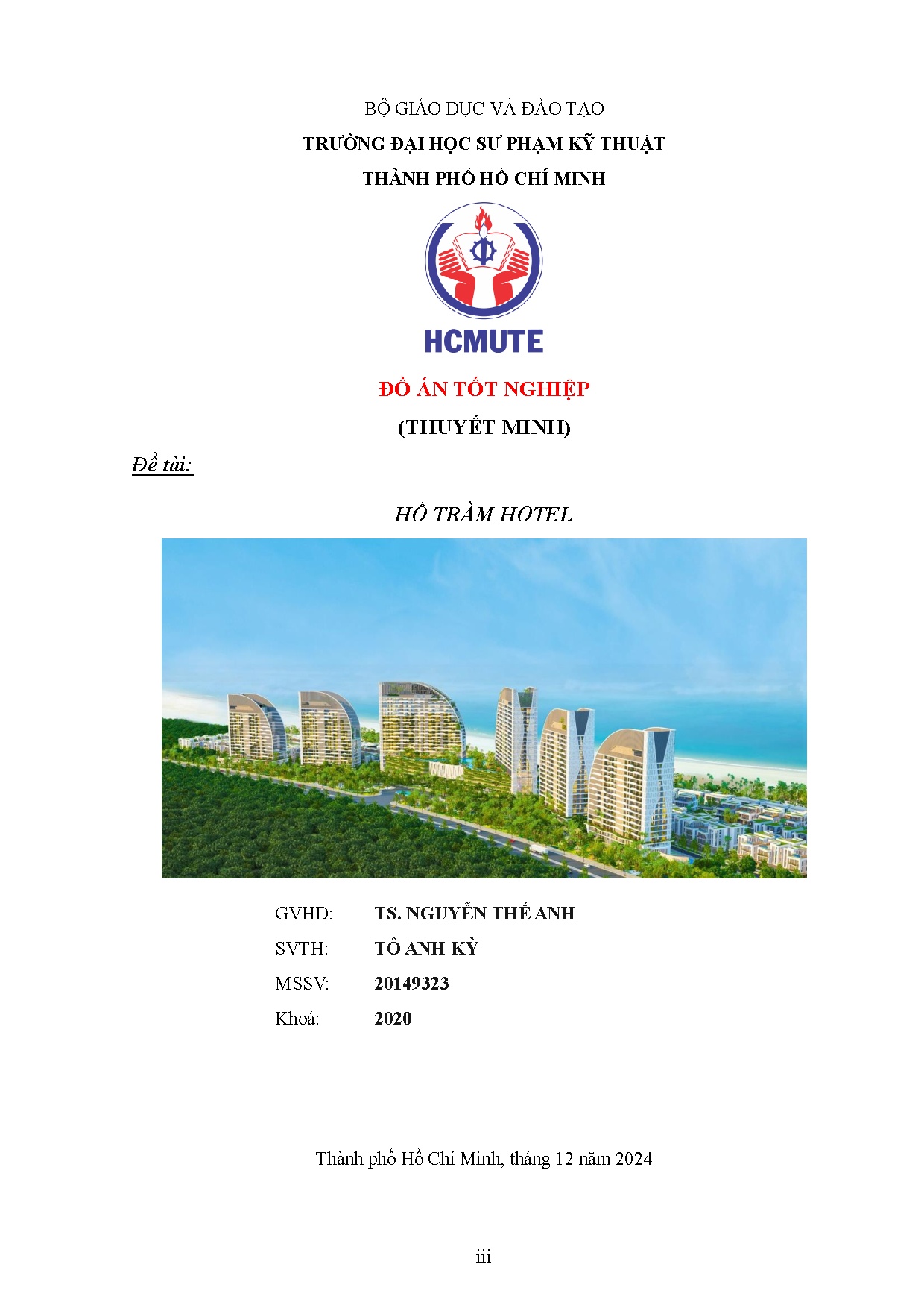 Đồ án tốt nghiệp - Hồ Tràm Hotel