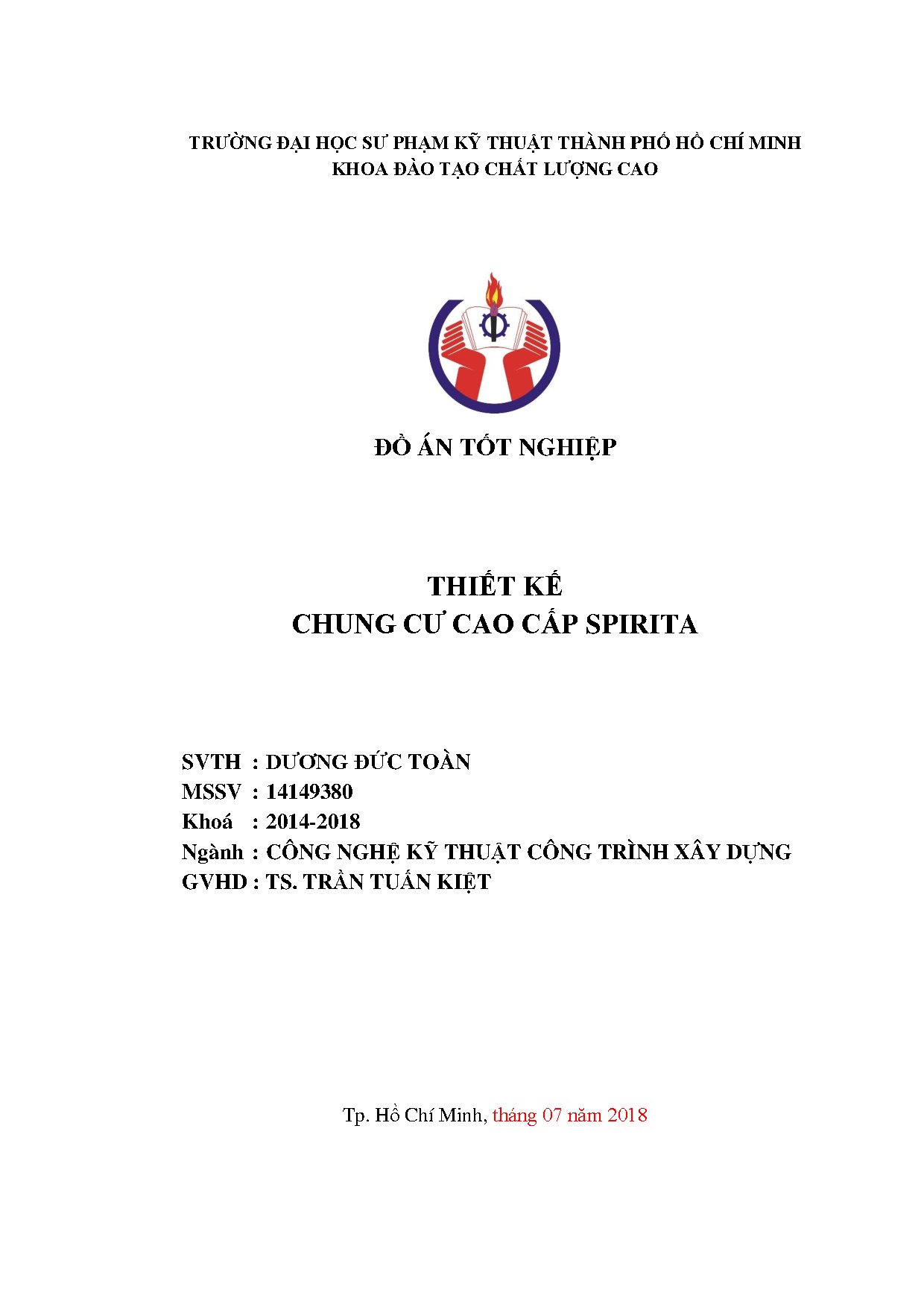 Đồ án tốt nghiệp - Thiết kế chung cư cao cấp Spirita