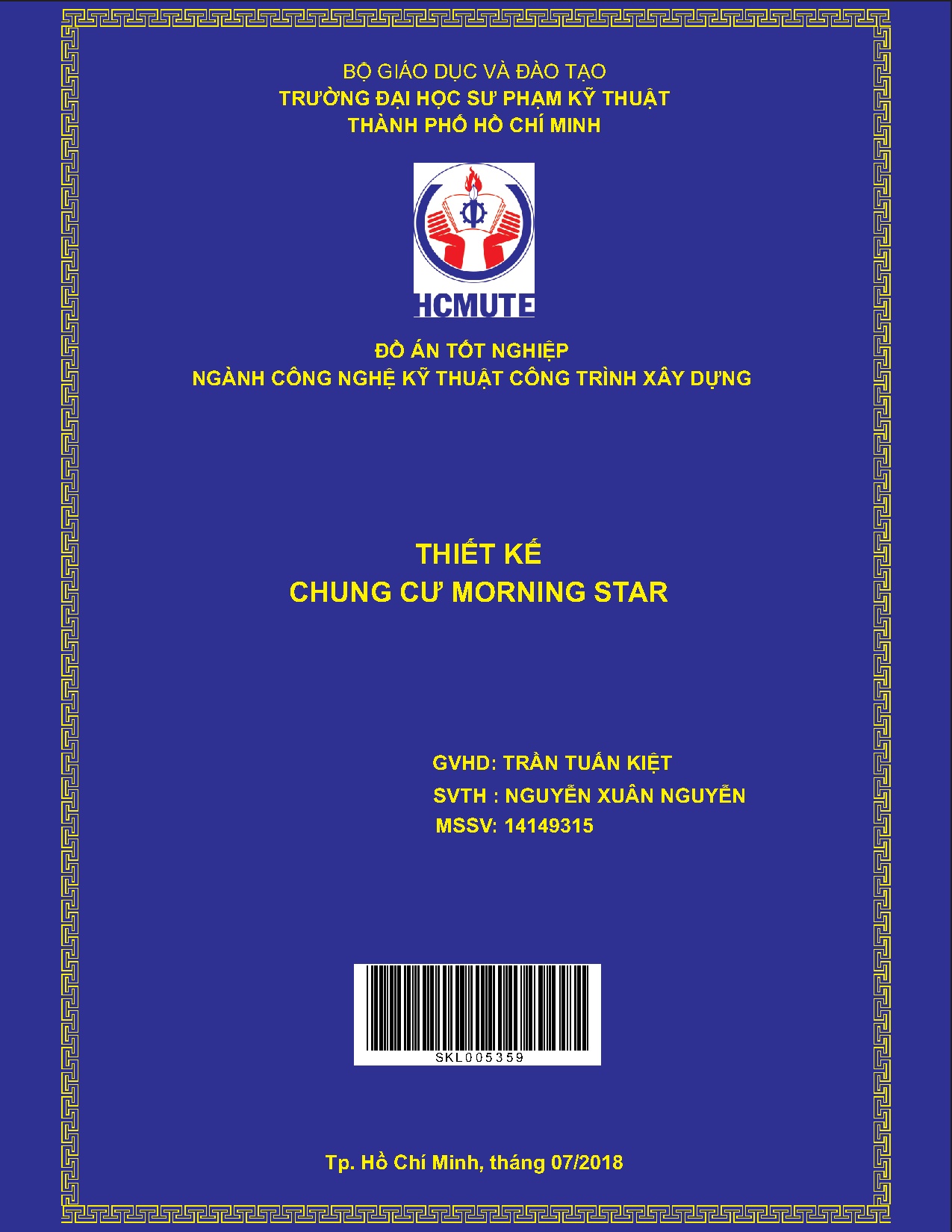 Đồ án tốt nghiệp - Thiết kế chung cư Morning Star
