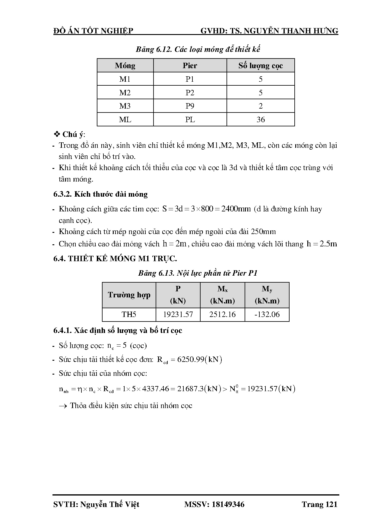 Đồ án tốt nghiệp - Khách Sạn Wink Trần Phú: Đồ án tốt nghiệp ngành Công nghệ kỹ thuật công trình XD - Trang 121