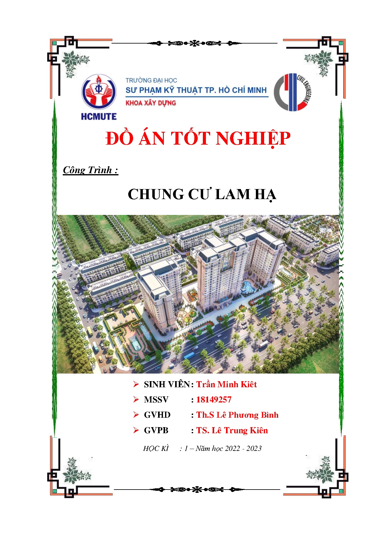 Đồ án tốt nghiệp - Chung cư Lam Hạ