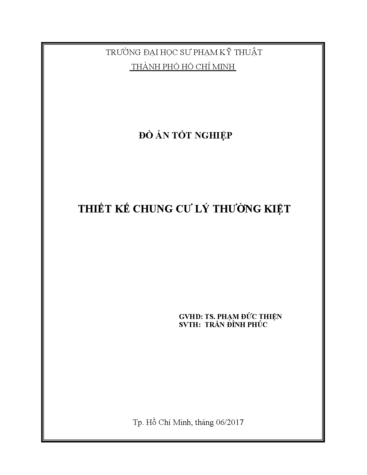 Đồ án tốt nghiệp - Thiết kế chung cư Lý Thường Kiệt