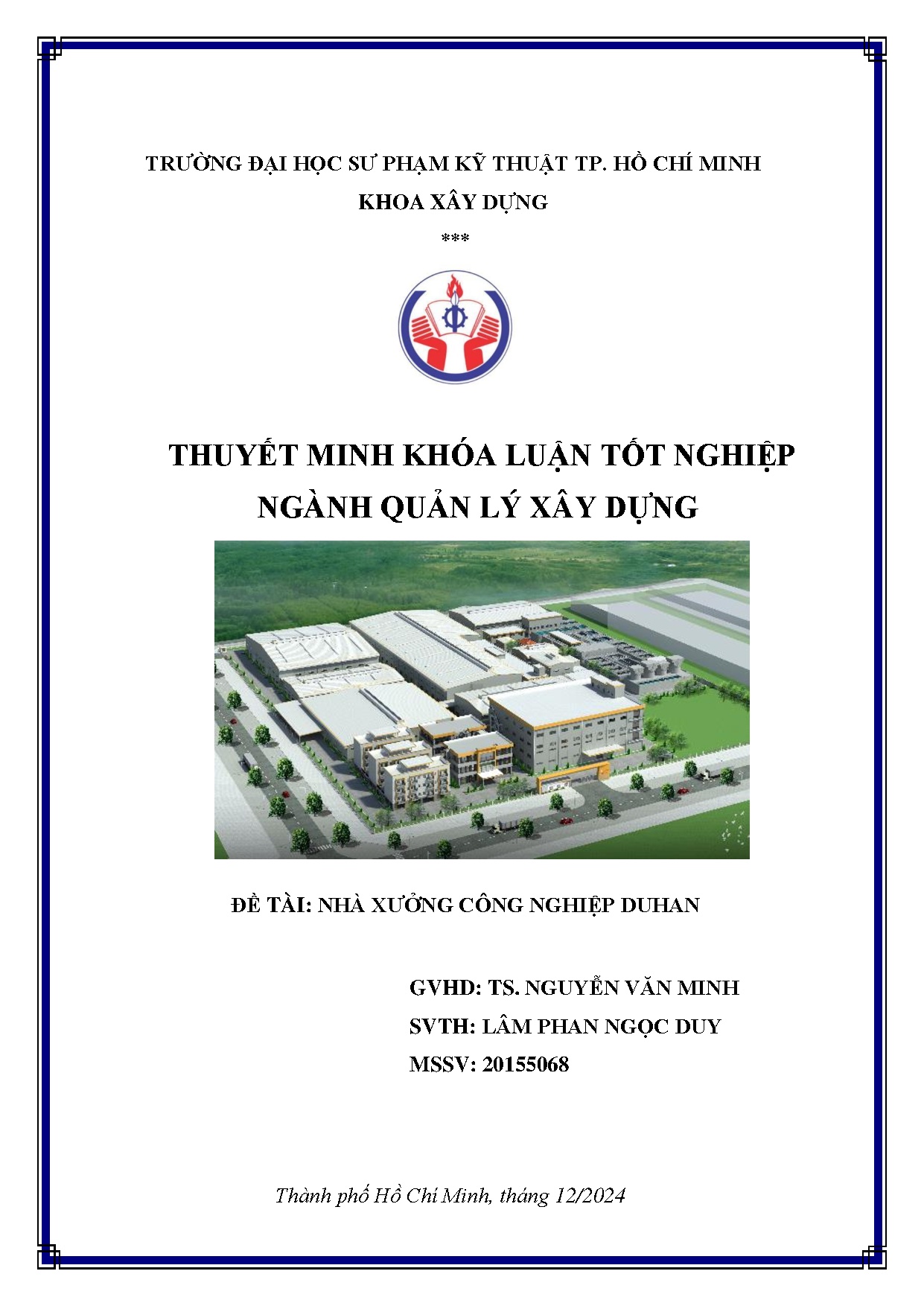 Đồ án tốt nghiệp - Nhà xưởng công nghiệp Duhan