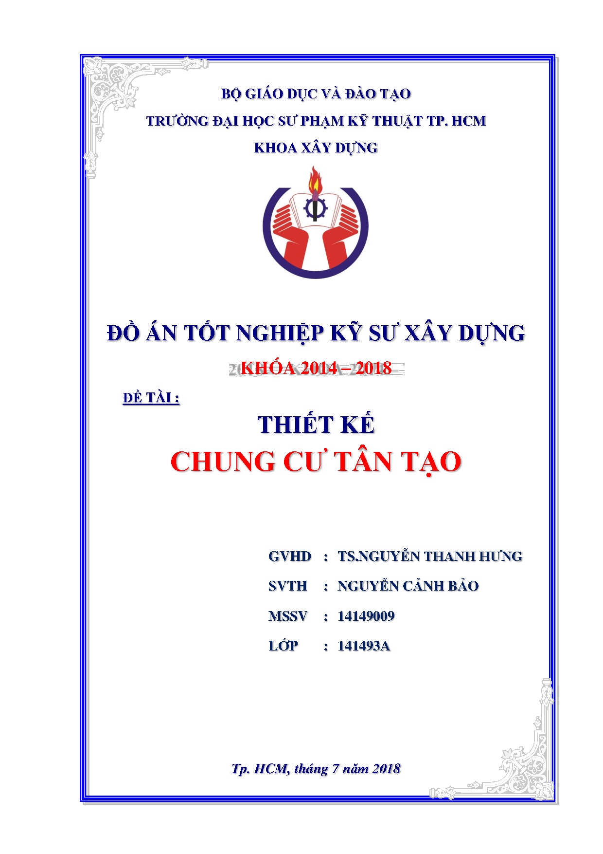 Đồ án tốt nghiệp - Chung cư Tân Tạo