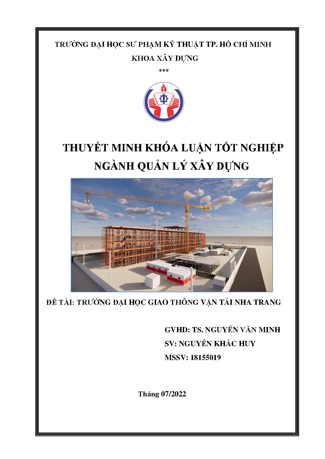 Đồ án tốt nghiệp - Trường Đại học giao thông vận tải Nha Trang