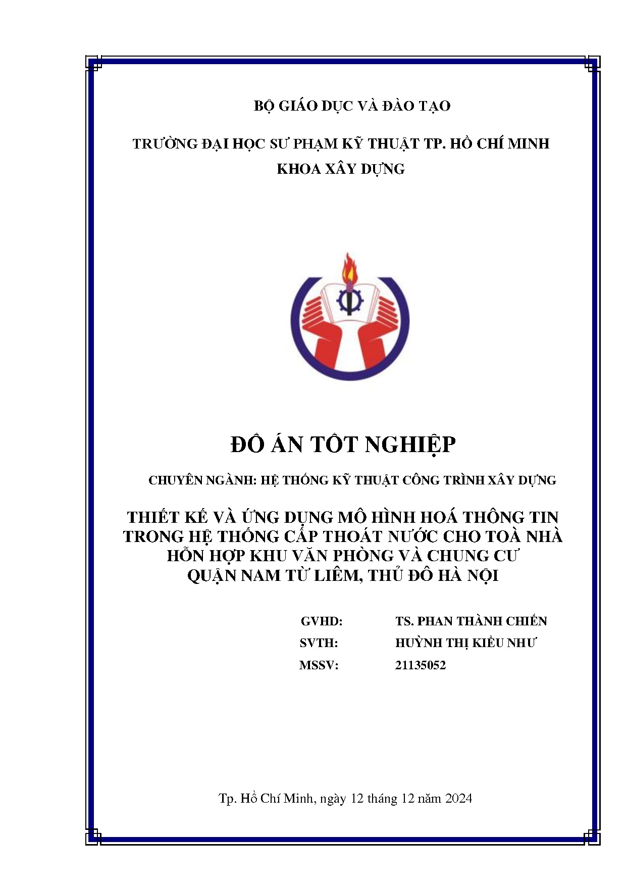 Đồ án tốt nghiệp - Thiết kế và ứng dụng mô hình hóa thông tin trong hệ thống CTNCTNHHKVPVCCQNTLTĐHN