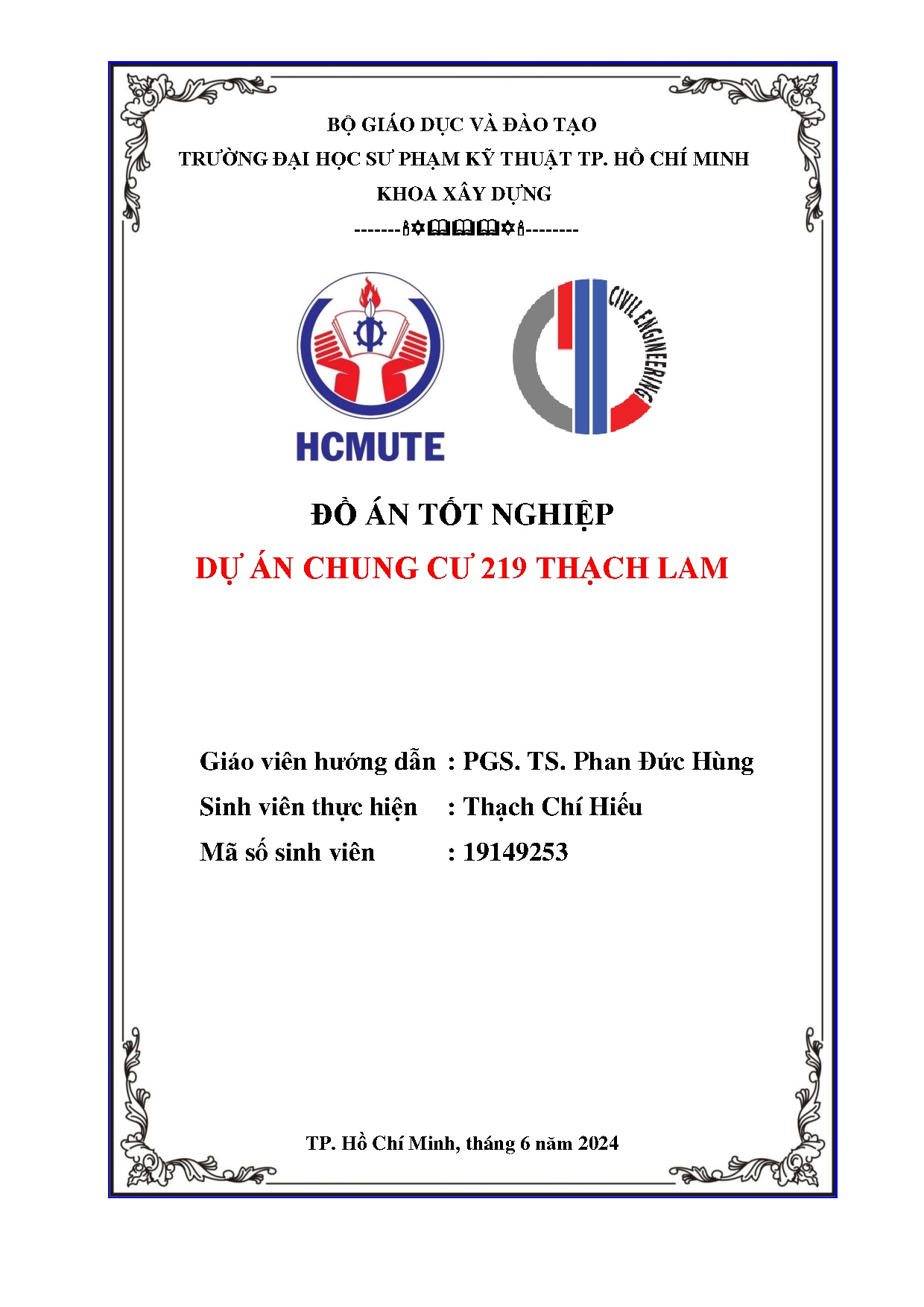 Đồ án tốt nghiệp - Dự án chung cư 219 Thạch Lam