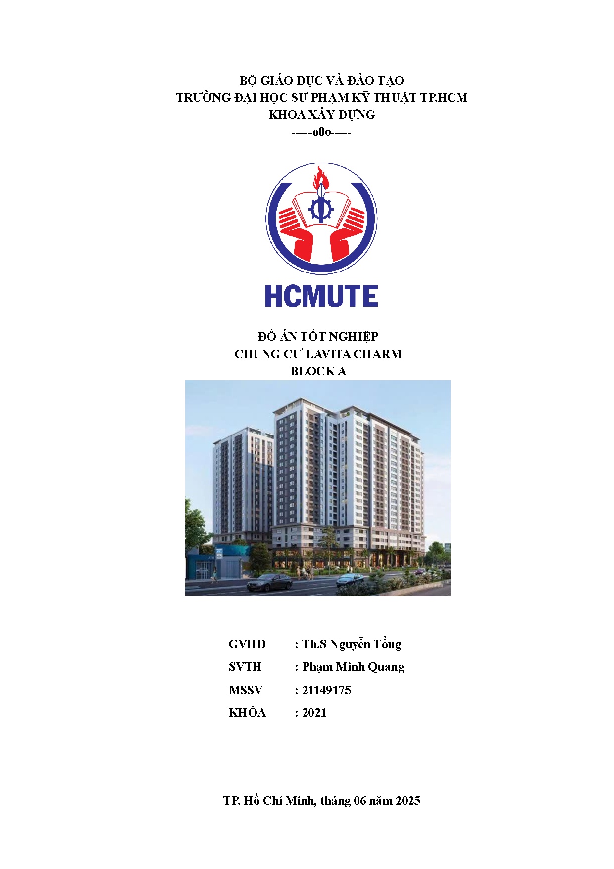 Đồ án tốt nghiệp - Chung cư Lavita Charm Block A