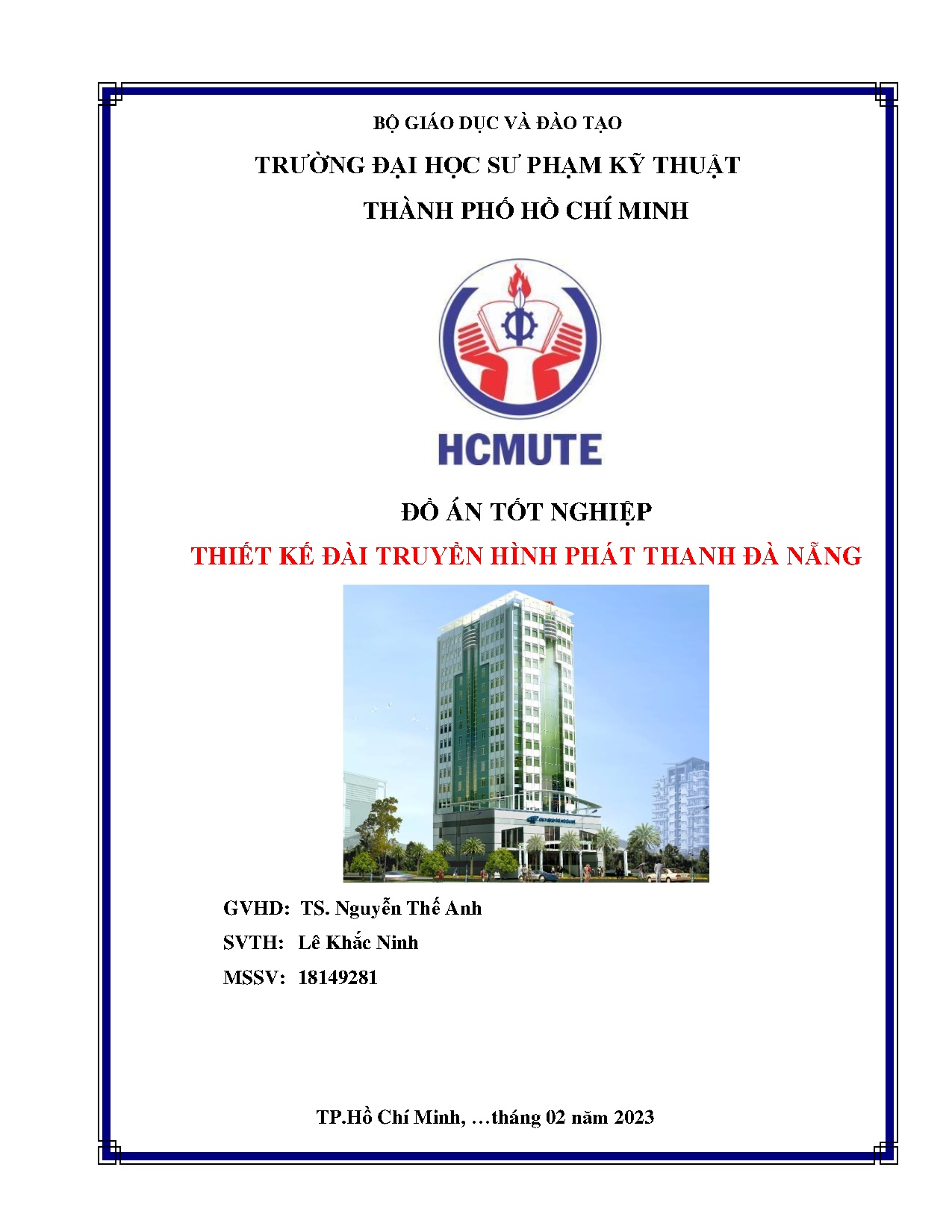 Đồ án tốt nghiệp - Thiết kế đài truyền hình phát thanh Đà Nẵng