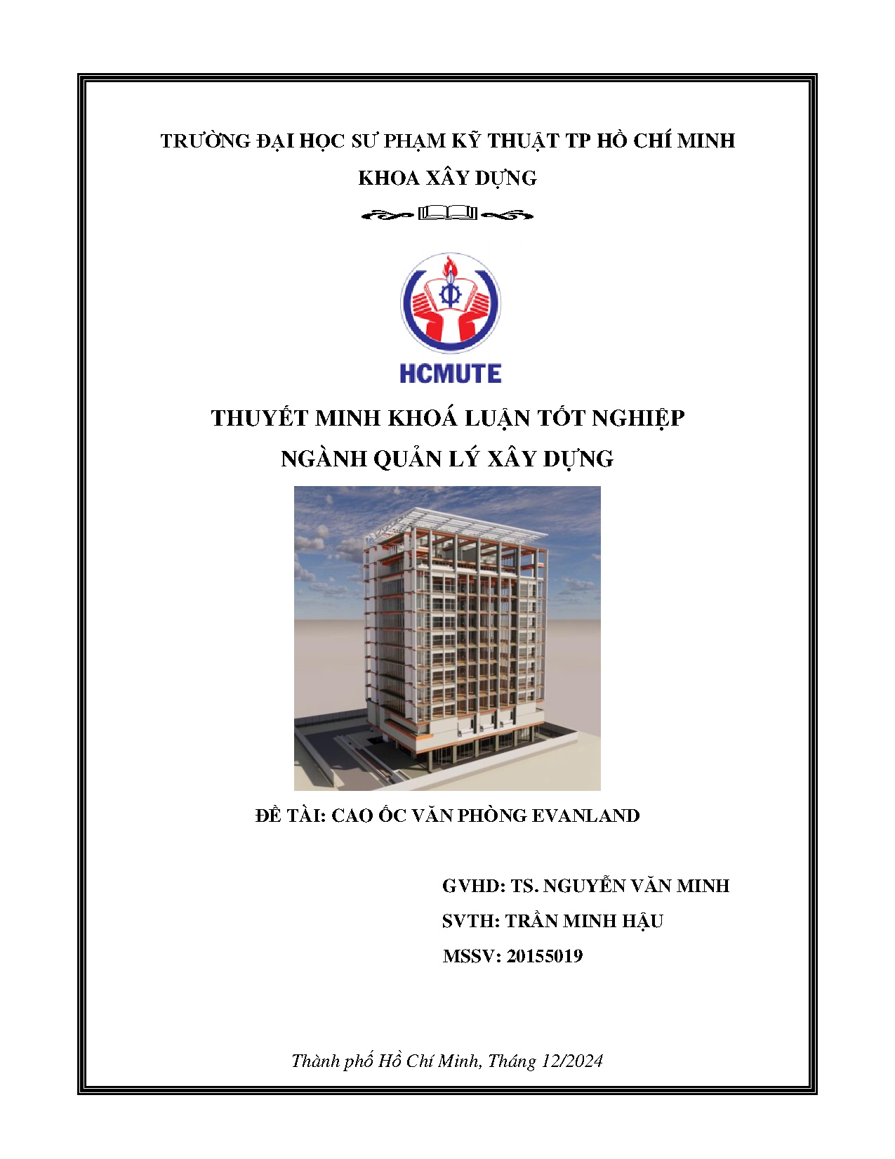 Đồ án tốt nghiệp - Cao ốc văn phòng Evanland