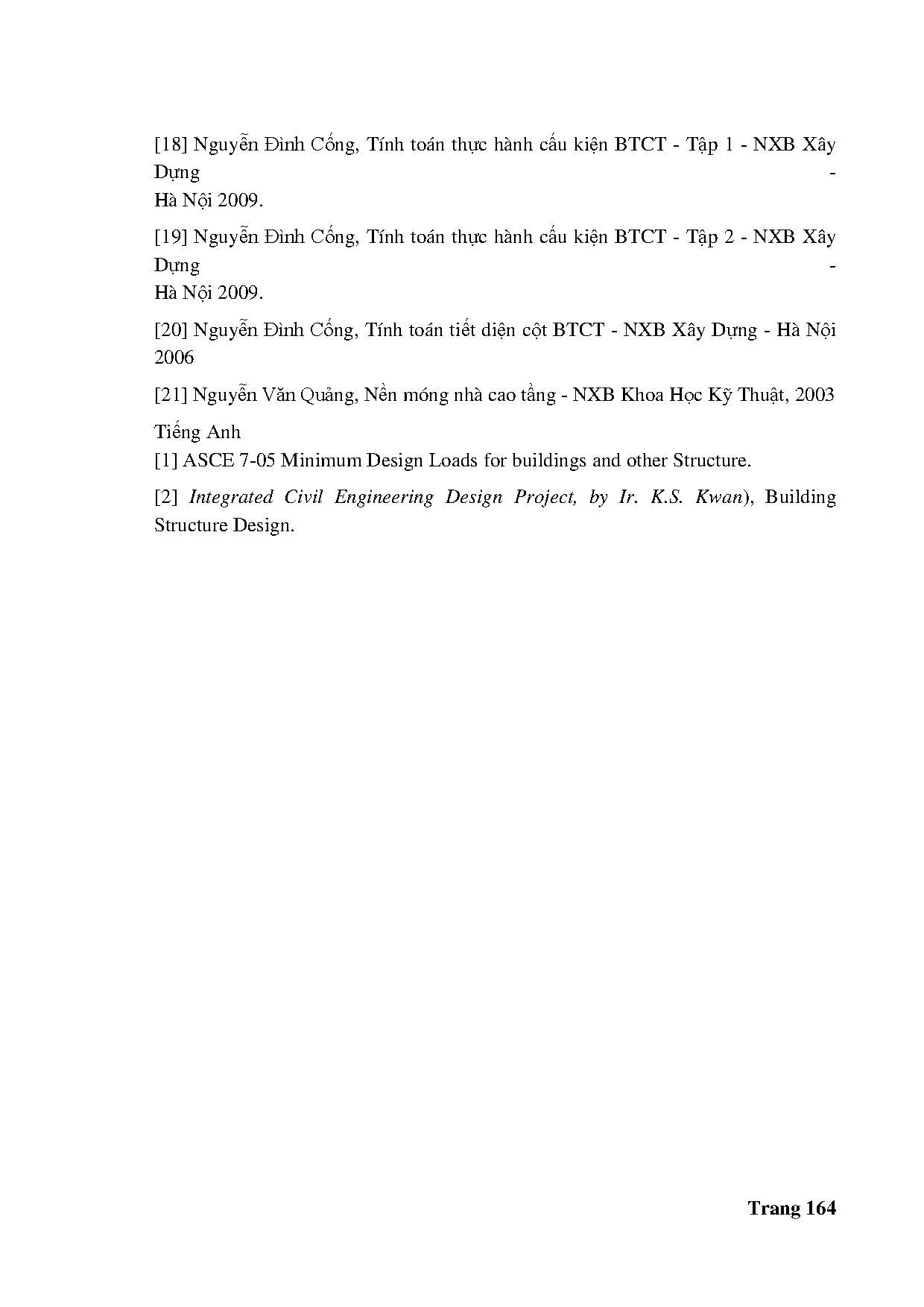 Đồ án tốt nghiệp - Tổ hợp nhà ở - Văn phòng và dịch vụ- Nhà N3: Đồ án tốt nghiệp ngành Công NKTCTXD - Trang 164