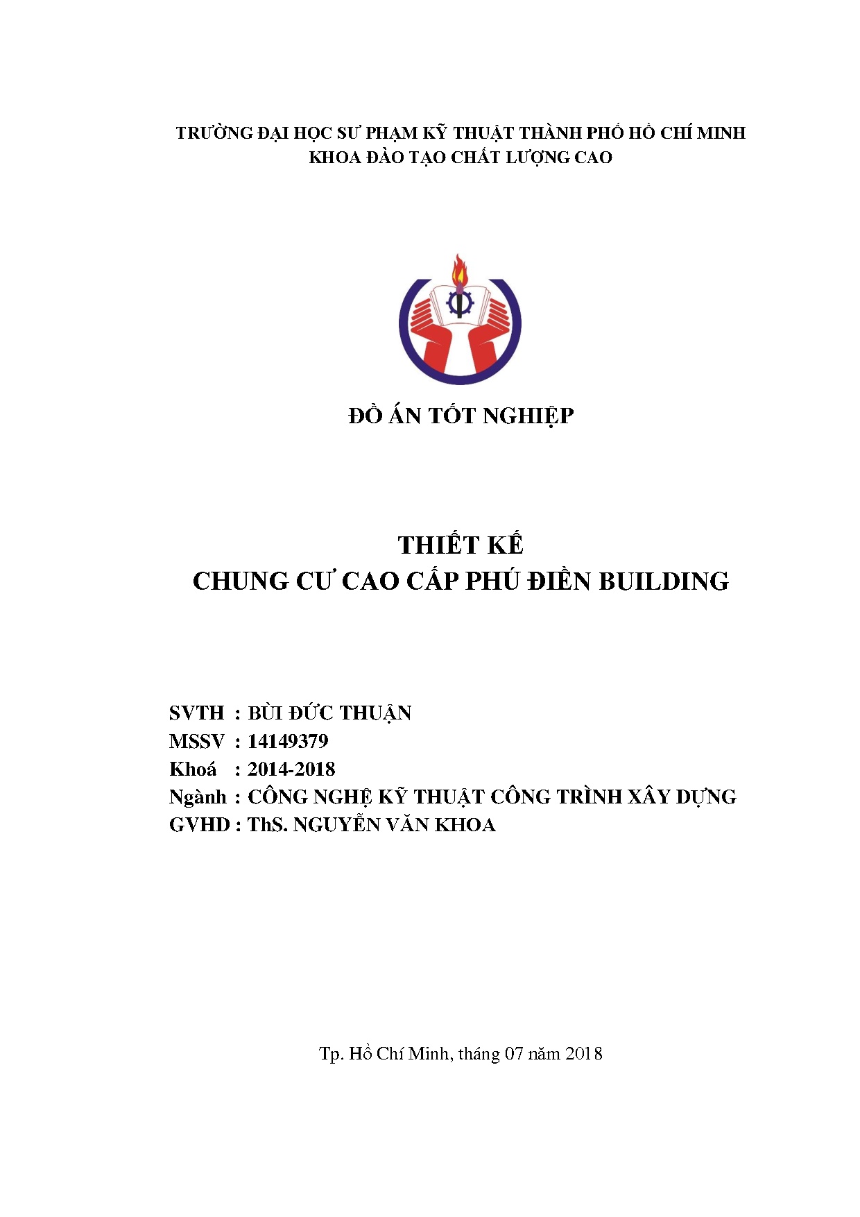 Đồ án tốt nghiệp - Thiết kế chung cư cao cấp Phú Điền building
