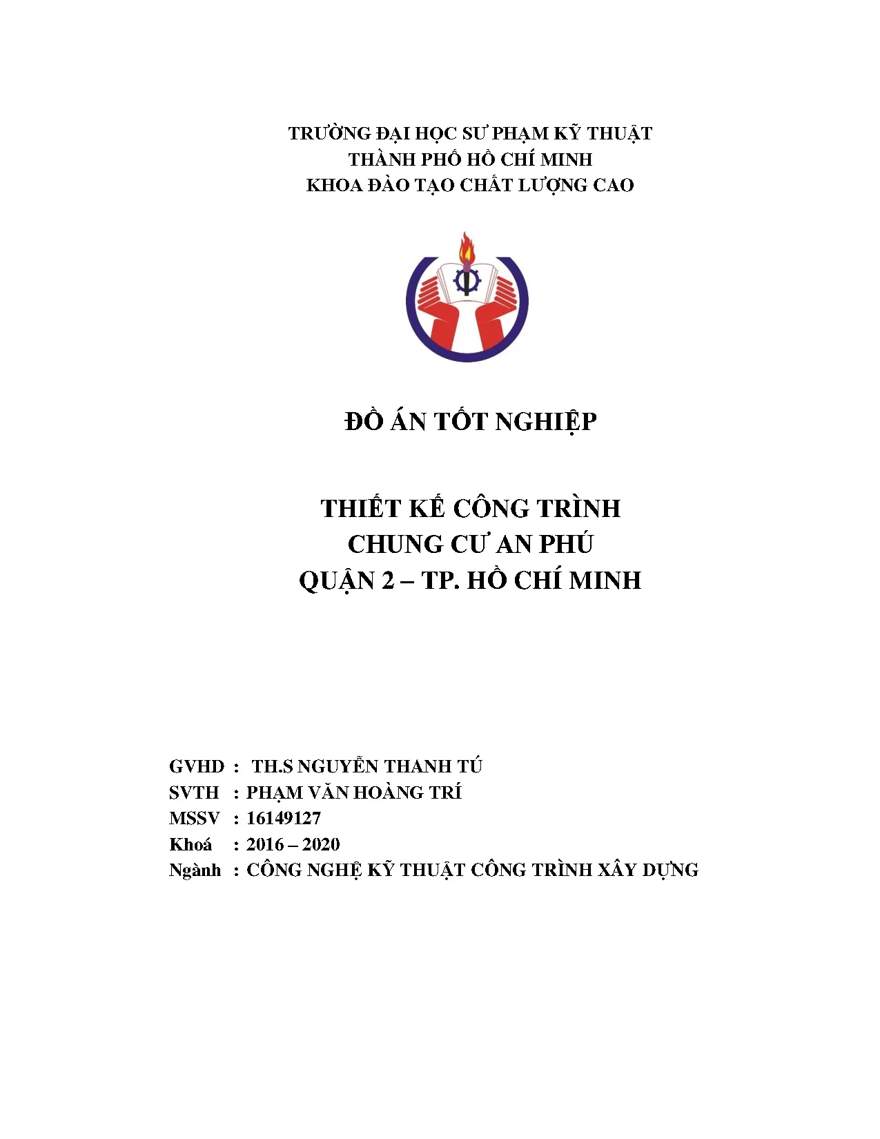 Đồ án tốt nghiệp - Thiết kế công trình chung cư An Phú Quận 2-TP.Hồ Chí Minh