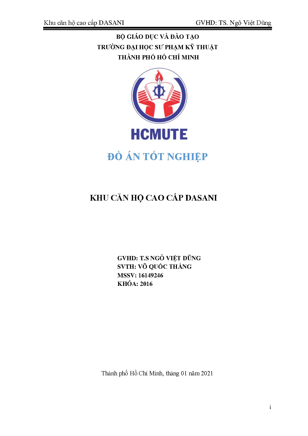 Đồ án tốt nghiệp - Khu căn hộ cao cấp Dasan