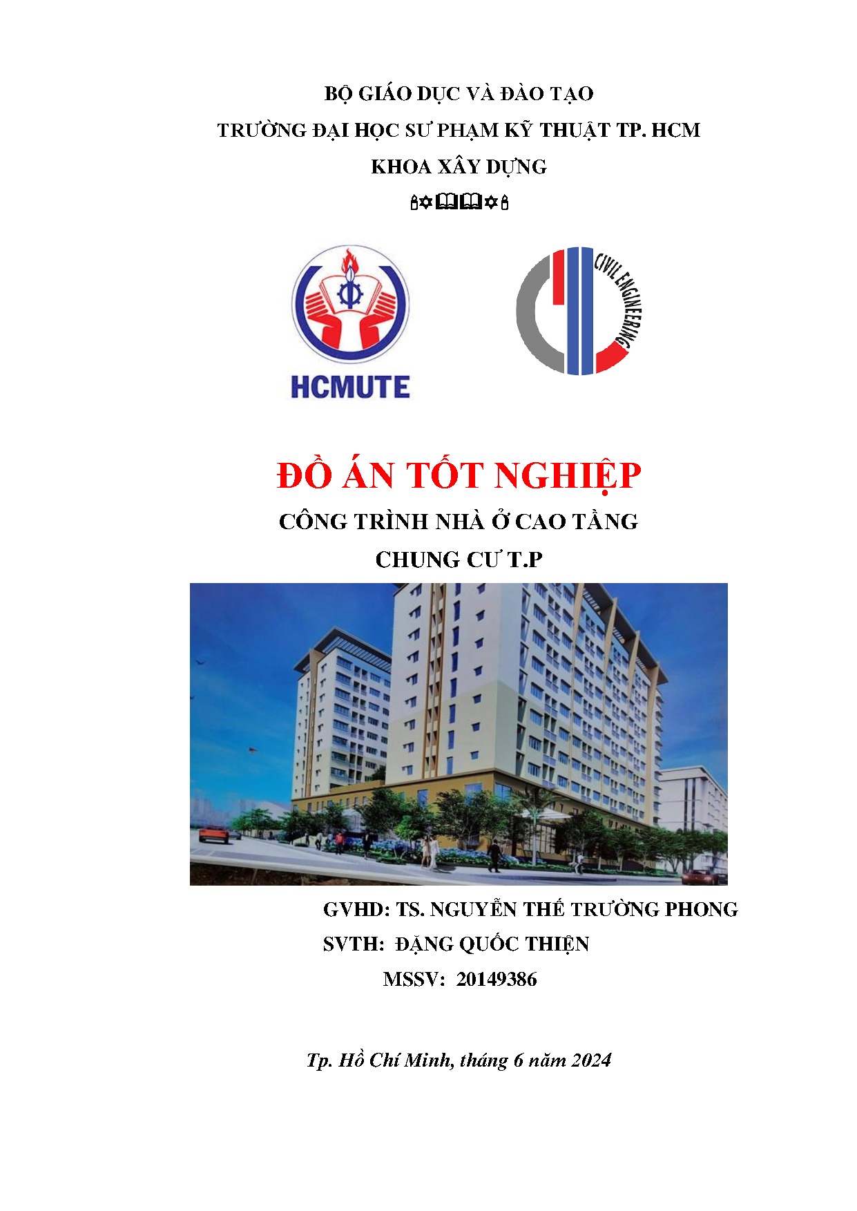 Đồ án tốt nghiệp - Công trình nhà ở cao tầng chung cư T.P