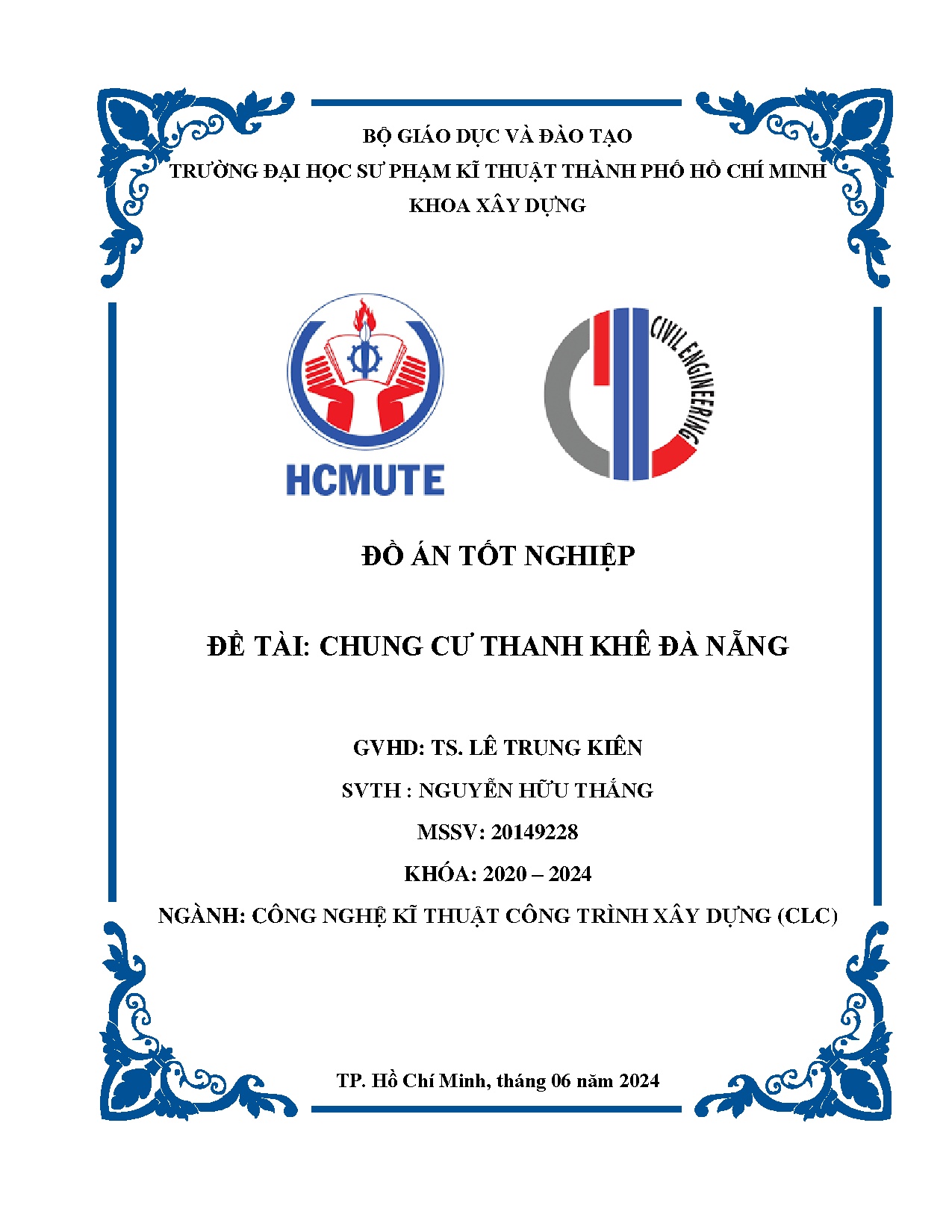 Đồ án tốt nghiệp - Chung cư Thanh Khê Đà Nẵng