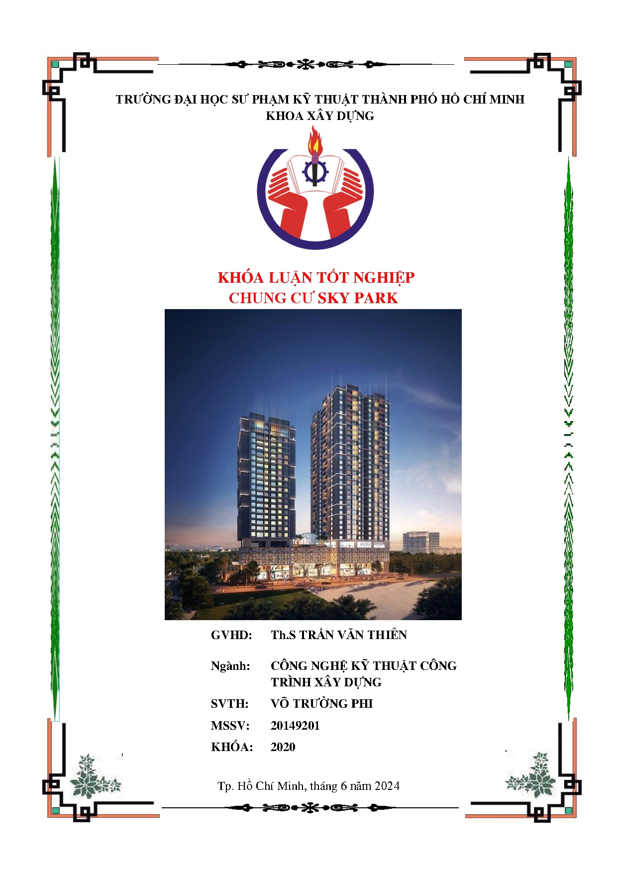 Đồ án tốt nghiệp - Chung cư Sky Park