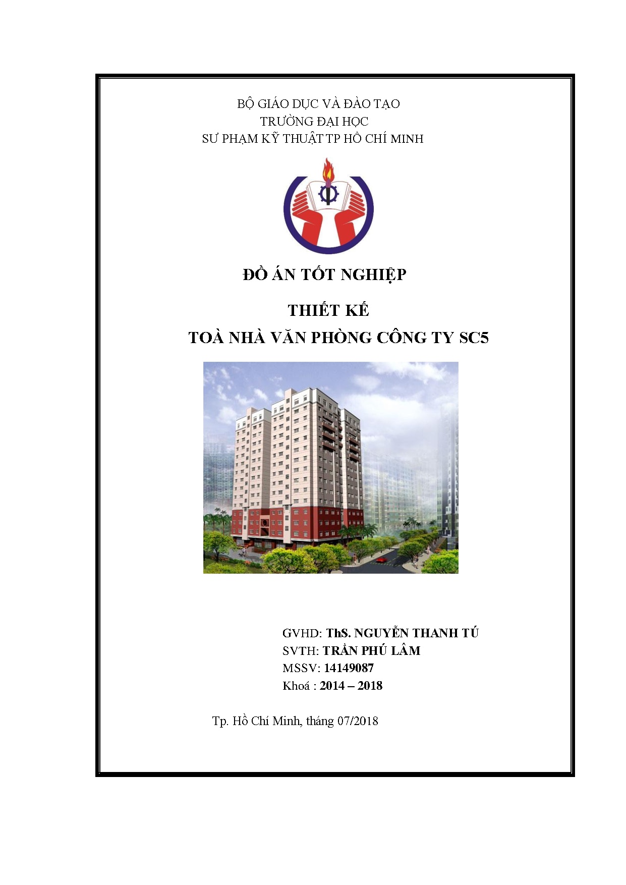 Đồ án tốt nghiệp - Thiết kế tòa nhà văn phòng công ty SC5