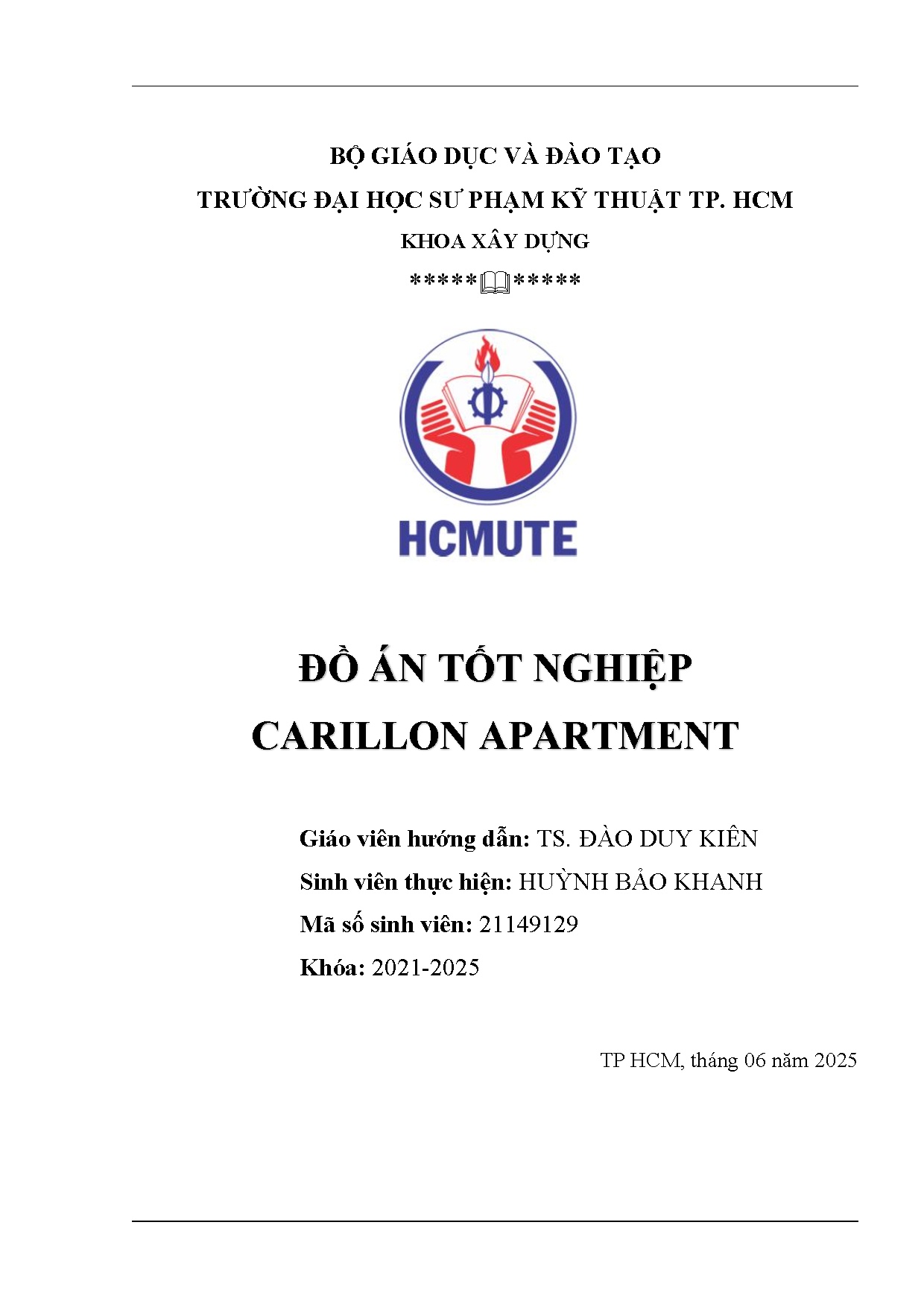 Đồ án tốt nghiệp - Carillion apartment