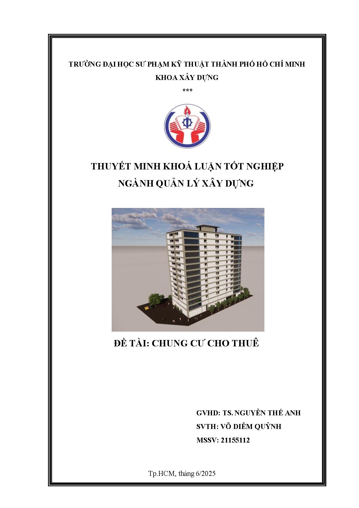 Đồ án tốt nghiệp - Chung cư cho thuê The Green Nest