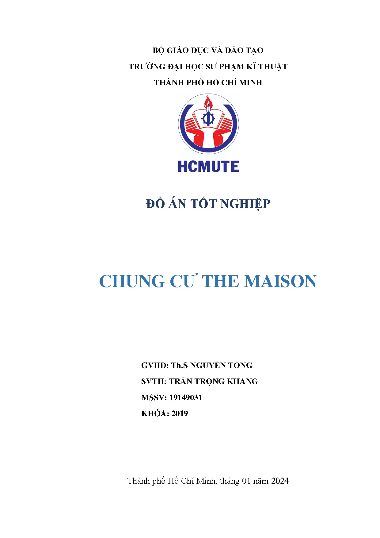 Đồ án tốt nghiệp - Chung cư The Maison
