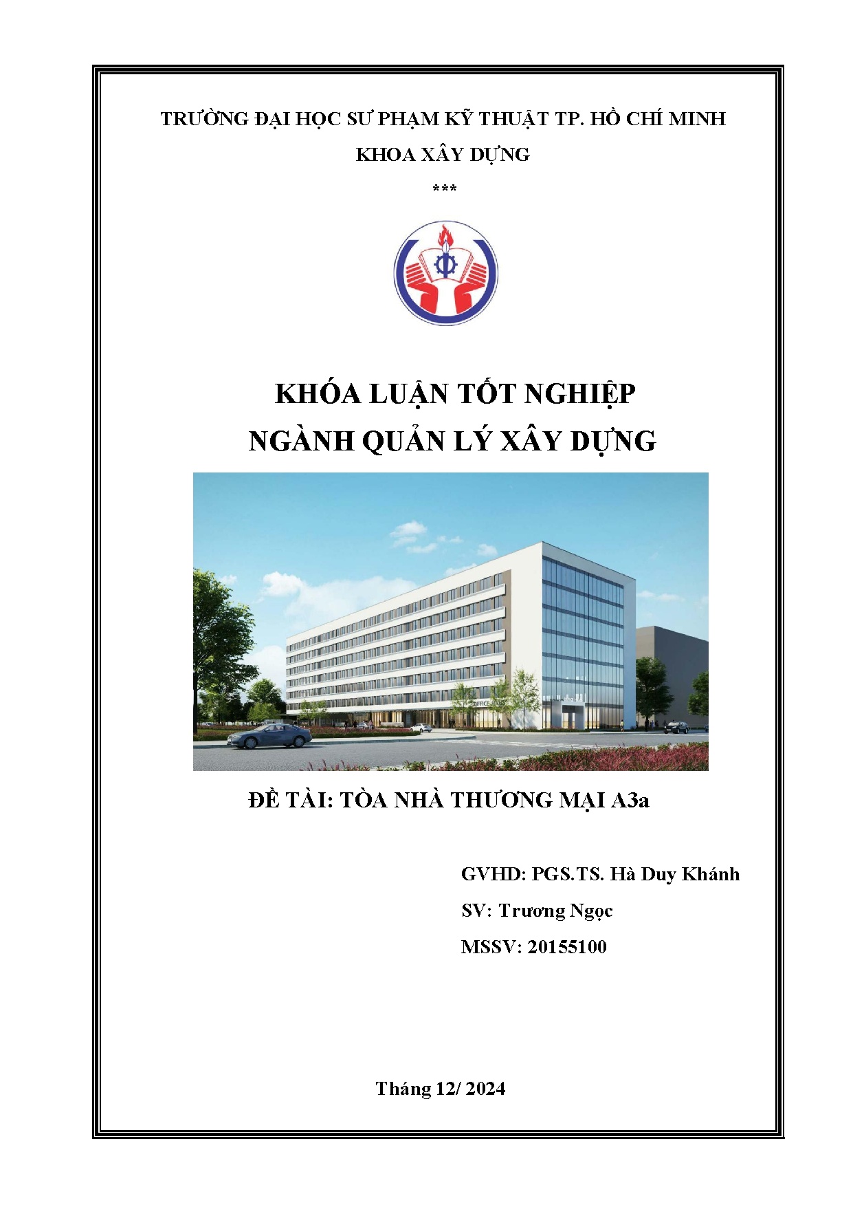 Đồ án tốt nghiệp - Tòa nhà thương mại A3a