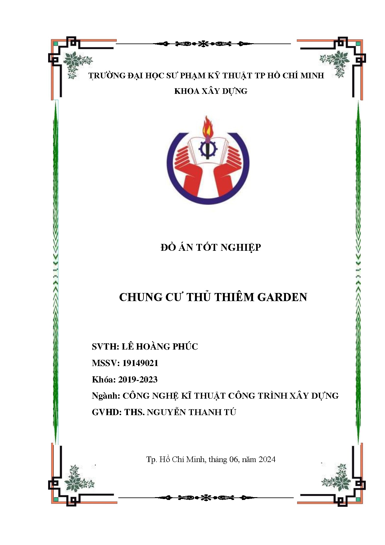 Đồ án tốt nghiệp - Chung cư Thủ Thiêm garden