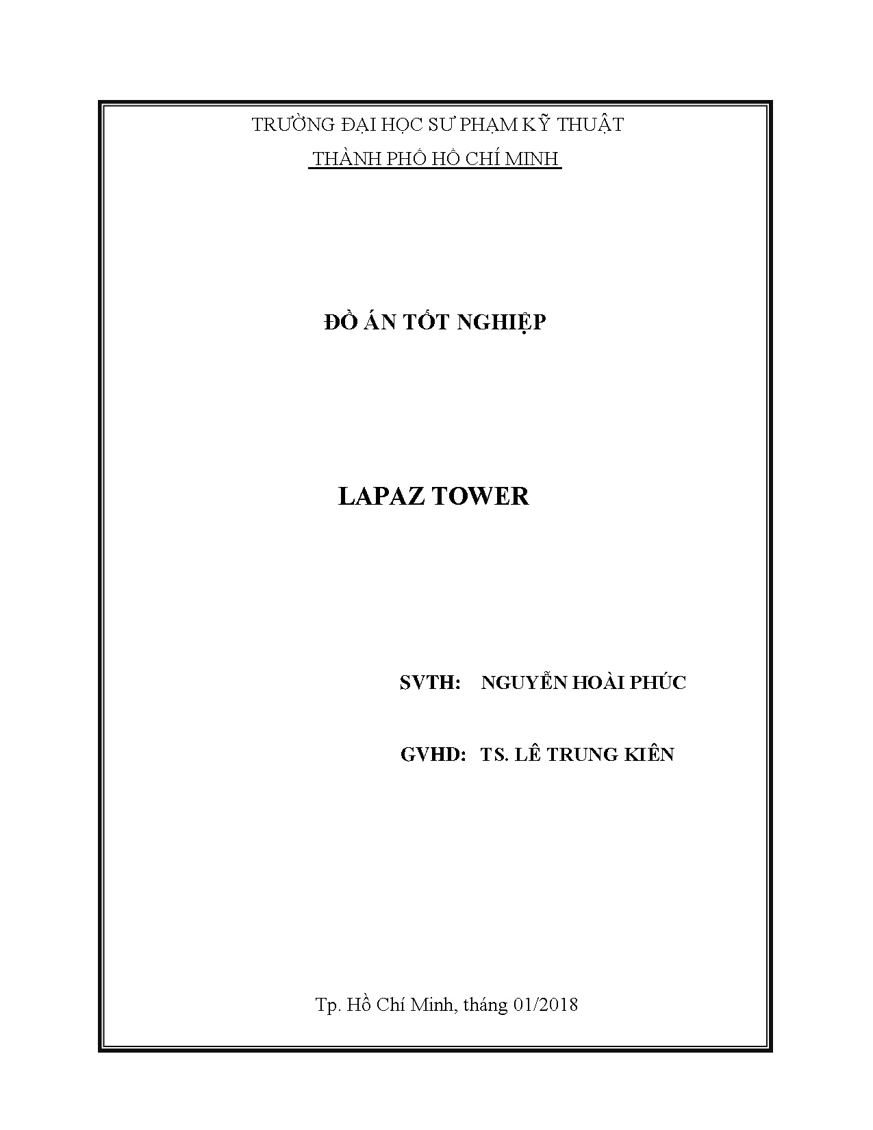 Đồ án tốt nghiệp - Lapaz Tower