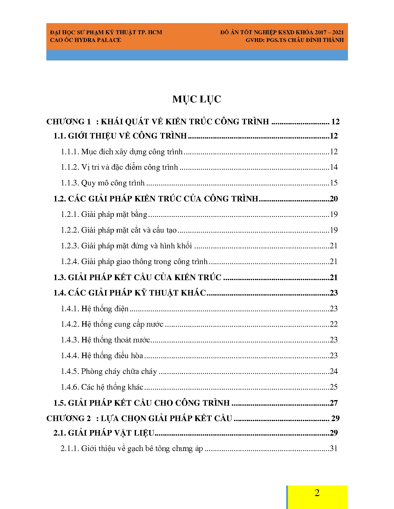 Đồ án tốt nghiệp - Cao ốc Hydra Palace