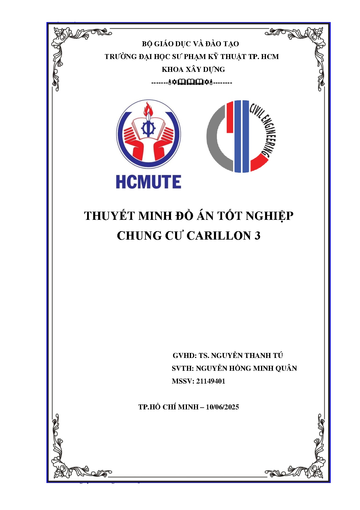 Đồ án tốt nghiệp - Chung cư Carillon 3